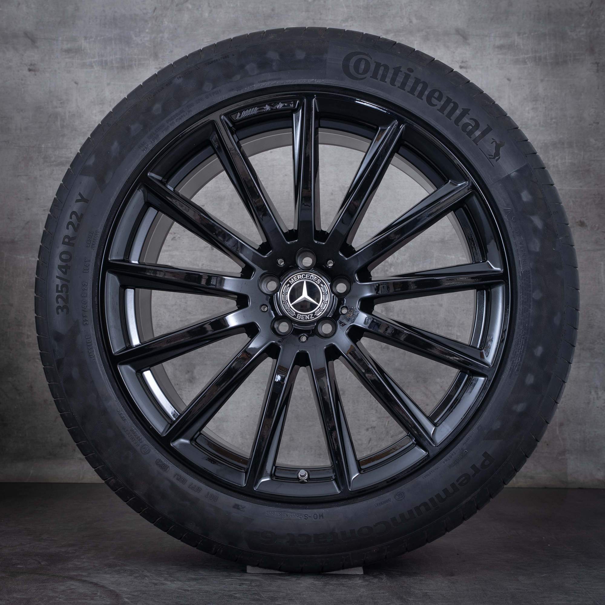 Oryginał Mercedes Benz GLS AMG koła 22 cale X167 letnie A1674017500 A1674017600 czarny błyszczący