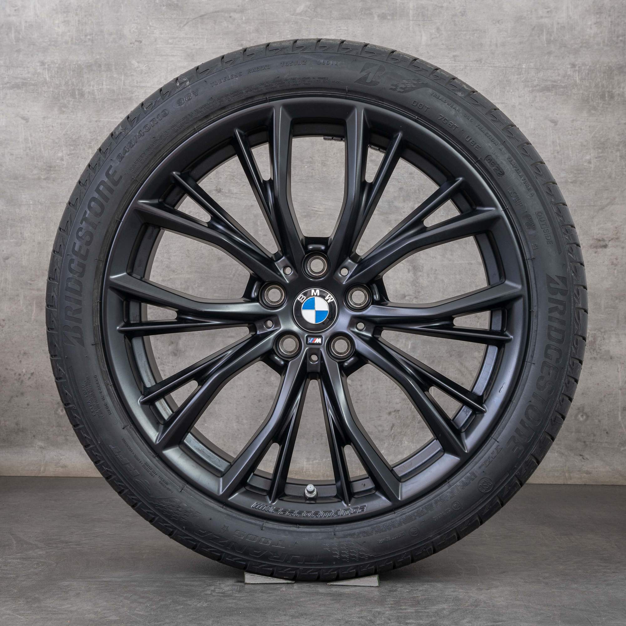 Original BMW 5er Felgen 19 Zoll G30 G31 Sommerräder Styling 786 M Felgen 6885455 6885456 schwarz matt