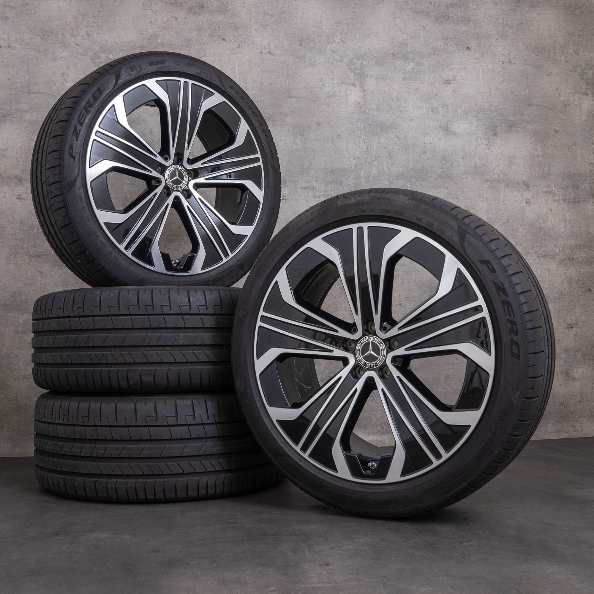 Oryginalne felgi Mercedes Benz EQE 21 cali SUV X294 koła zimowe A2944010200 czarne Polerowane