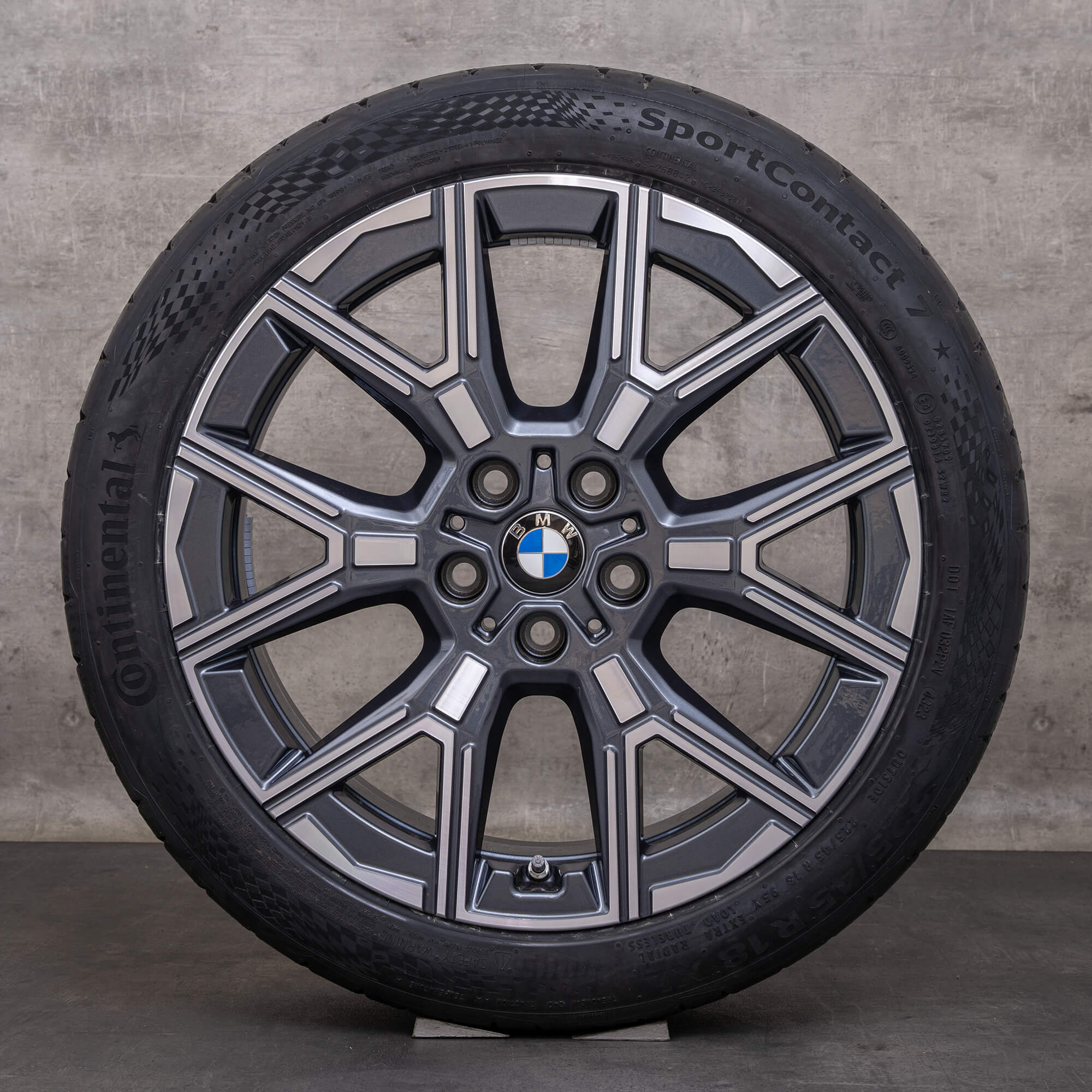Oem BMW Série 1 2 Roues hiver jantes 18 pouces F70 F74 Gran Goupe Jantes Styling 974 5A45266 gris brillant NEUF