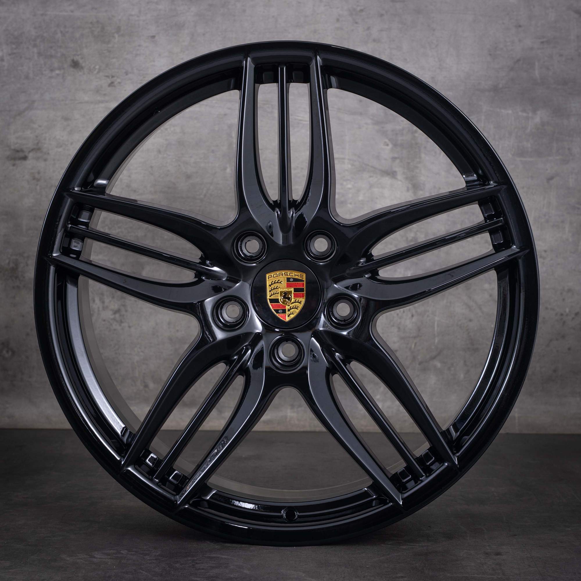 Llantas originales Porsche 991 I de 20 pulgadas Carrera 99136216132 99136216632 negro brillante