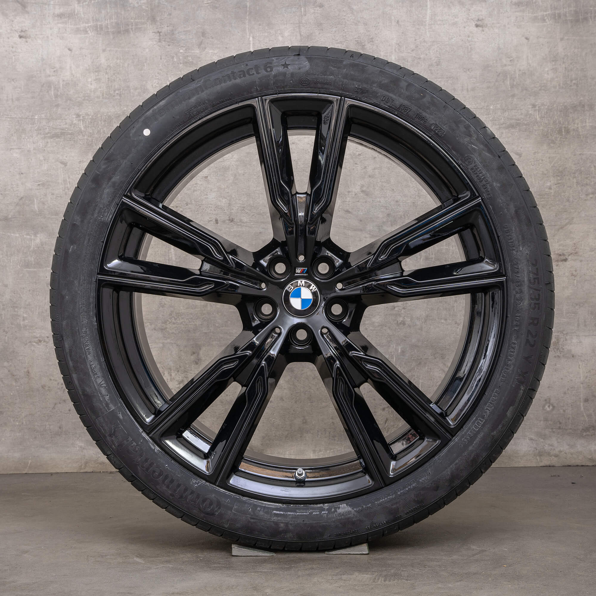 Originais BMW X5 X6 jantes e pneus inverno 22 polegadas G05 G06 8072002 8072003 Styling 747 M preto