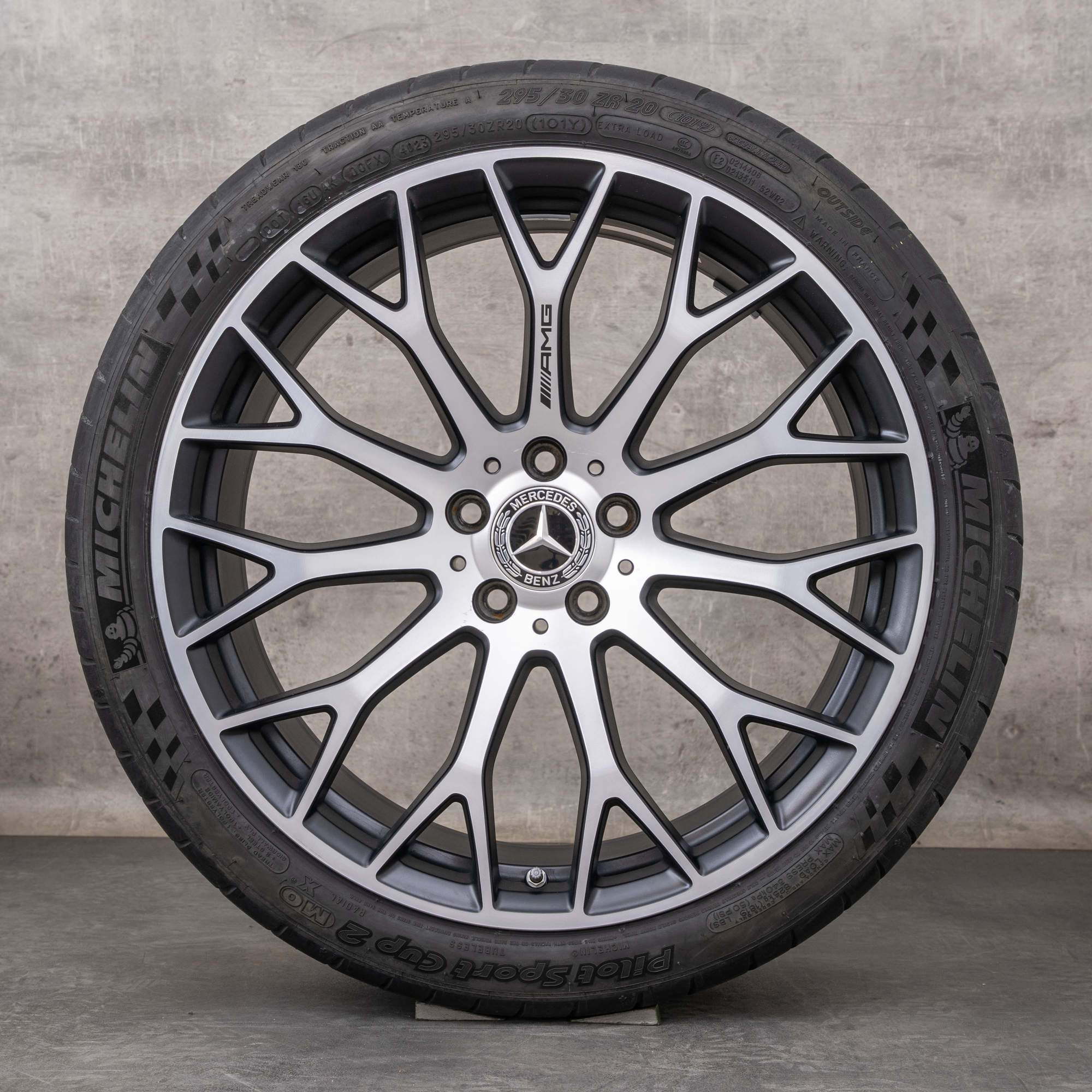 Alkuperäiset Mercedes Benz AMG GT & S vanteet 19 20 tuuman C190 R190 kesäpyörät A1904012800 A1904013000 ristikkäispyörät musta matta kiillotettu