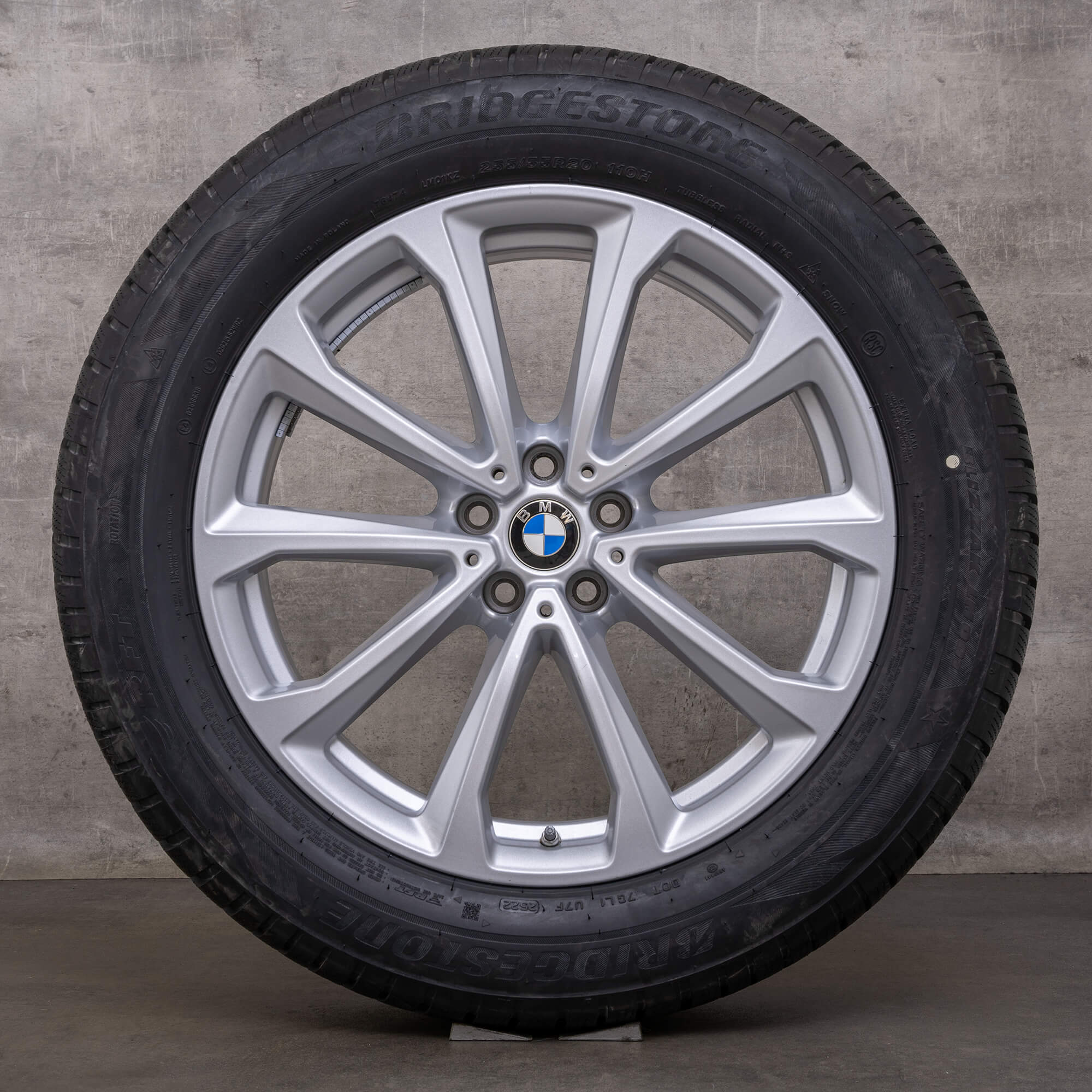 Roues d'hiver d'origine BMW X7 20 pouces G07 Jantes Styling 750 6880688 argent