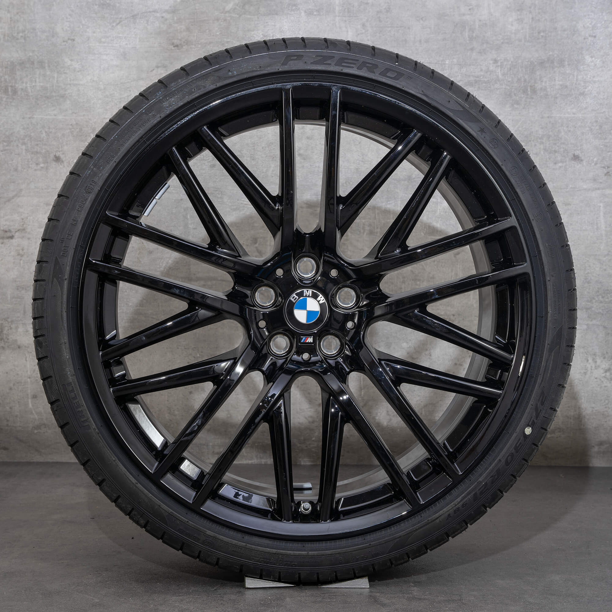 Original BMW 6-serie 7 hjul 21-tommers sommerhjul GT G32 G11 G12 Styling 650 M 6893542 jet svart NY