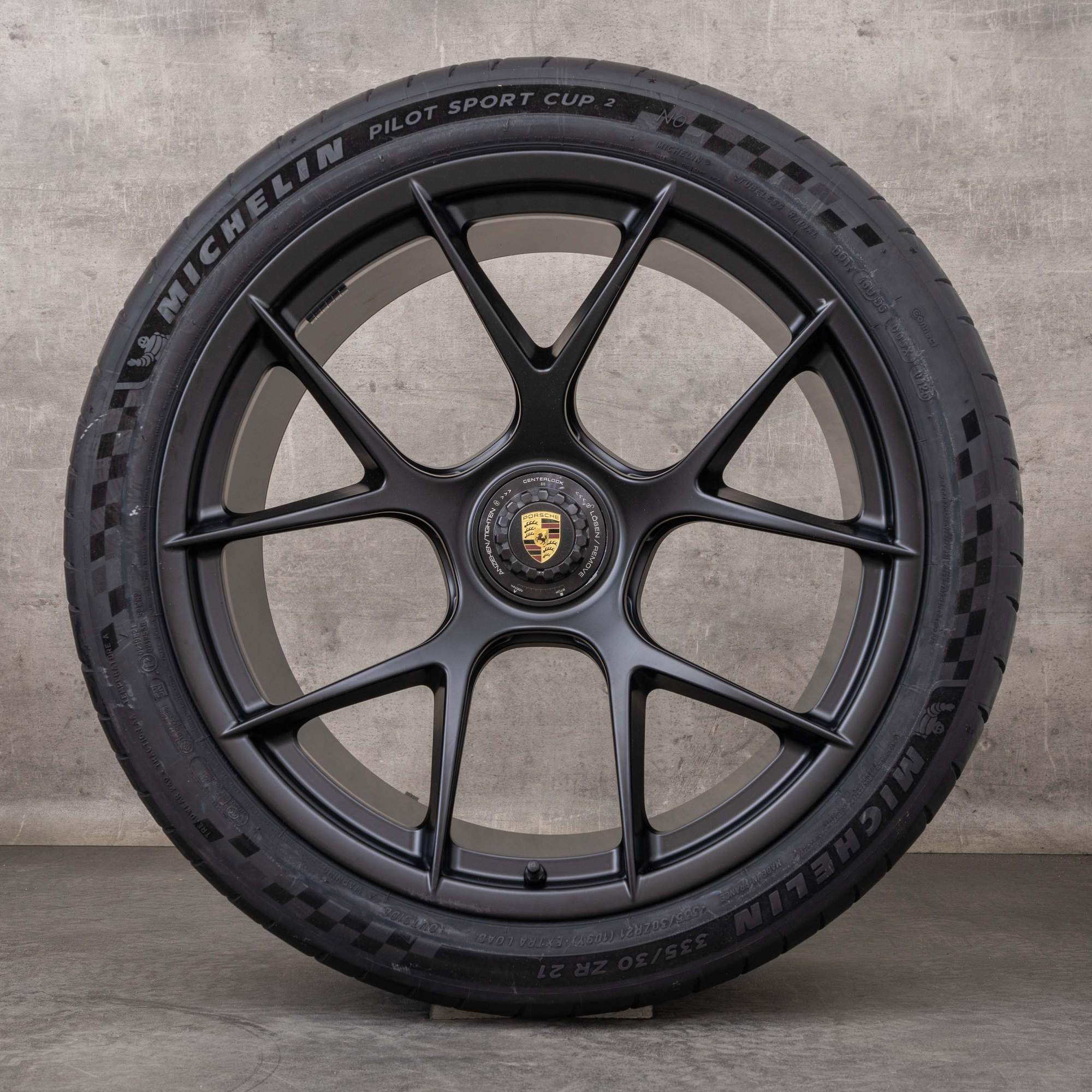 Original Porsche 911 GT3 RS Magnesium Felgen 20 21 Zoll 992 Sommerräder 9GT601025AL 9GT601025AM schwarz matt