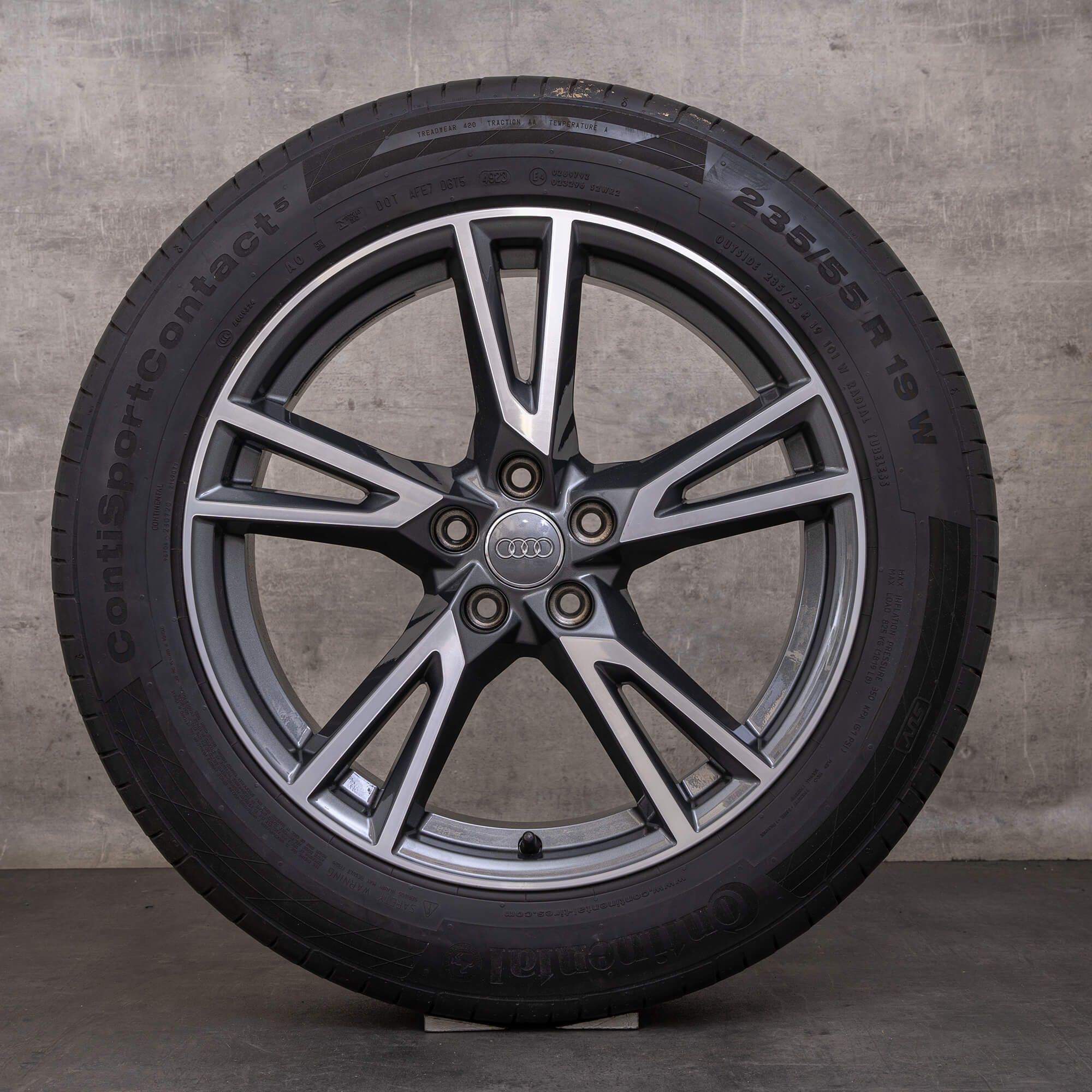 OEM Audi Q5 SQ5 rims 19 inch FY summer wheels 80A601025R titanium polished
