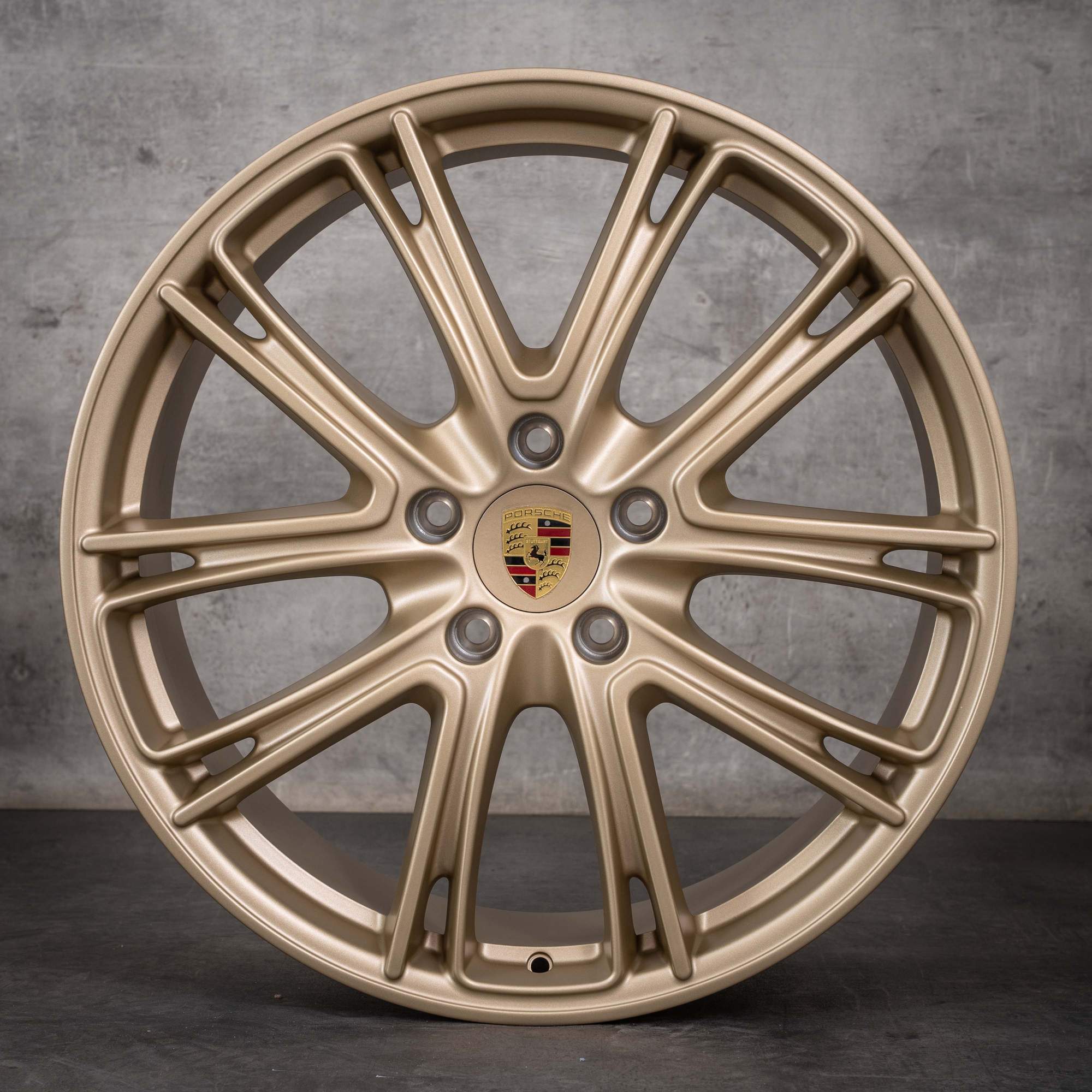 Originale Porsche Panamera-fælge 21 tommer 971 Exclusiv Design 971601025M 971601025N aurum mat NY