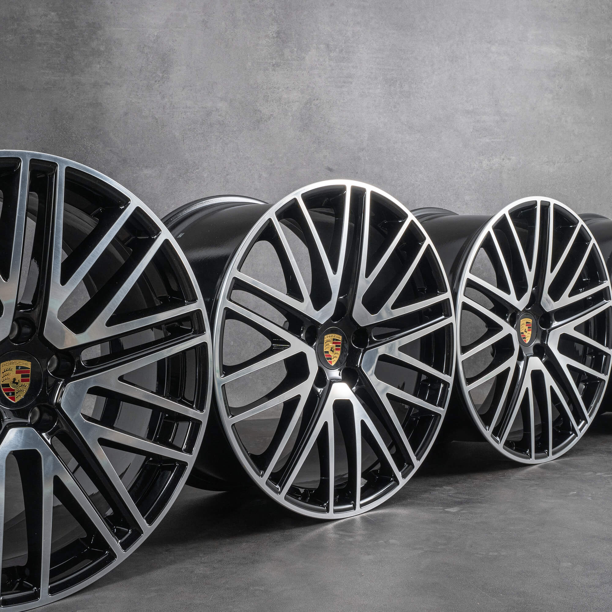 Alkuperäiset Porsche Cayenne Coupe vanteet 22 tuuman 9YA II Turbo Design 9Y0601025DR 9Y3601025CA mattamusta UUSI