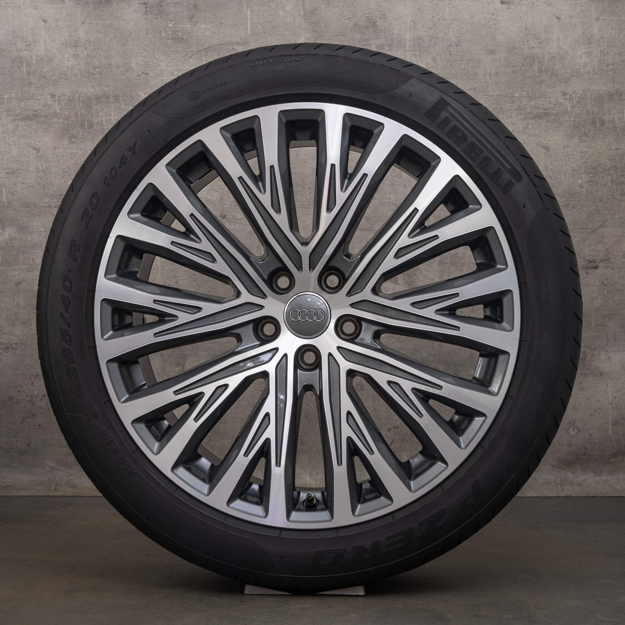 OEM Audi A8 S8 rims 20 inch 4N D5 winter tires 4N0601025M anthracite high-gloss
