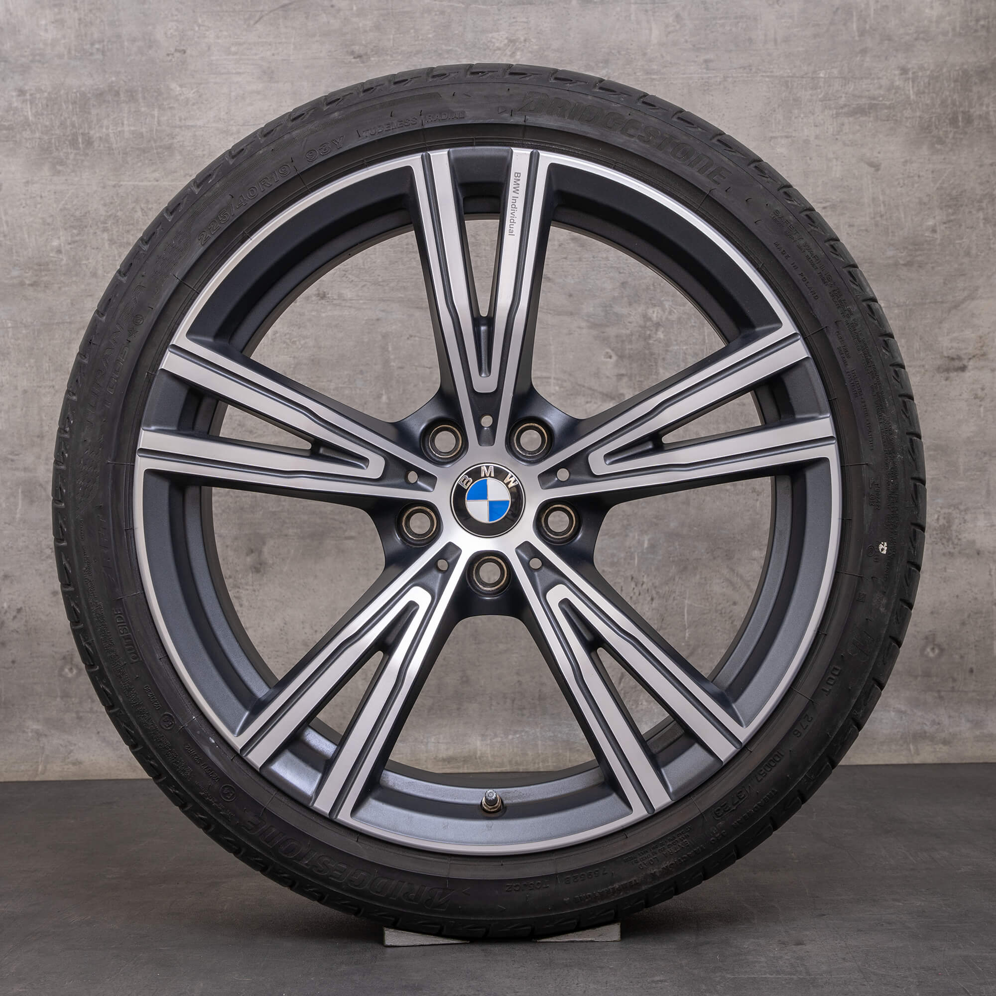 Jantes d'origine BMW Série 2 3 4 19 pouces G20 G21 G22 G23 G42 Coupe d'été Styling 793i 8089896 8089897 ferric grey brillant
