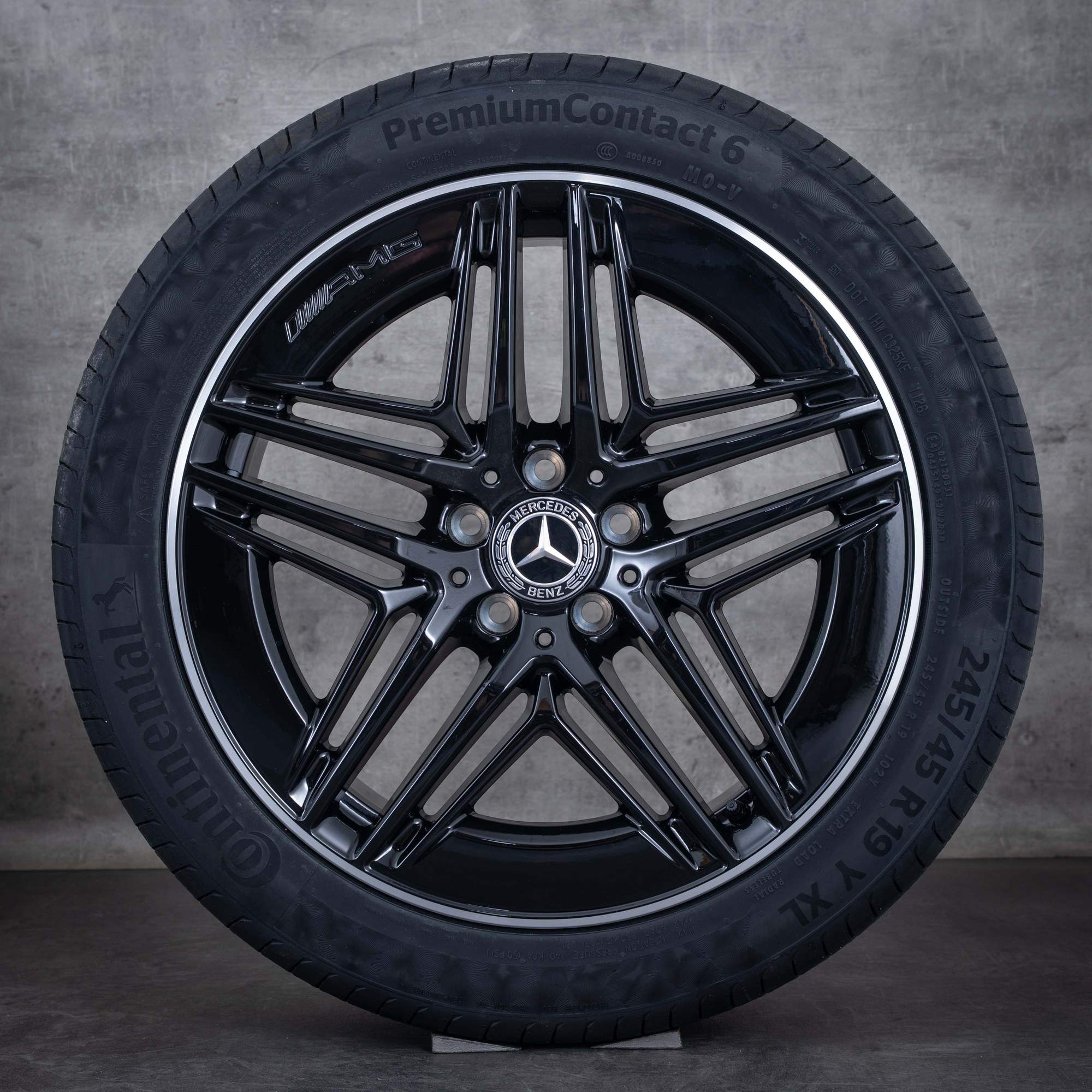 Oryginał Mercedes Benz Klasa V AMG felgi 19 cali W447 opony letnie A4474018000 czarne błyszczące toczone NOWOŚĆ