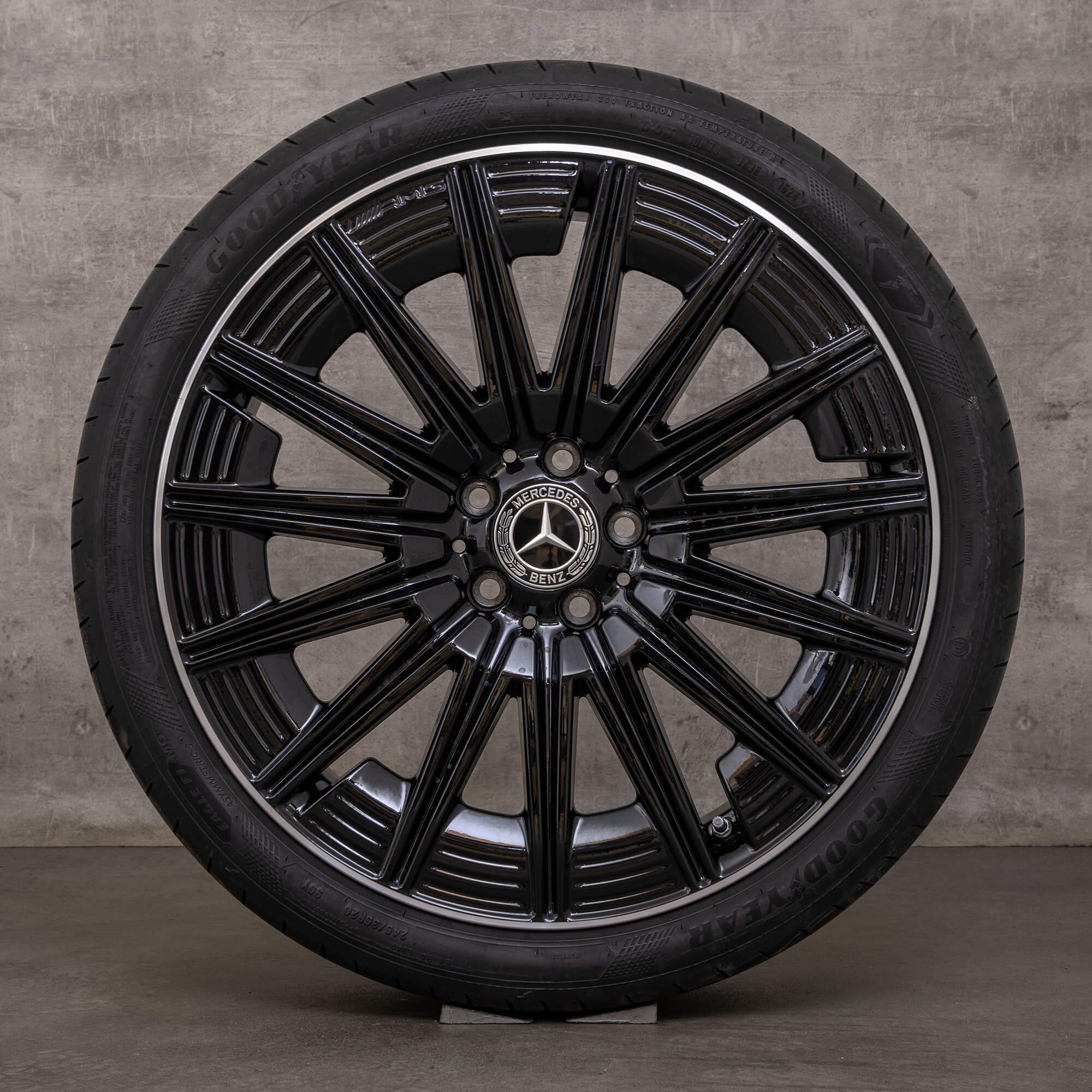 Llantas originales Mercedes Benz CLE AMG de 20 pulgadas C236 llantas verano A2364012300 A2364012400 negro brillante torneado