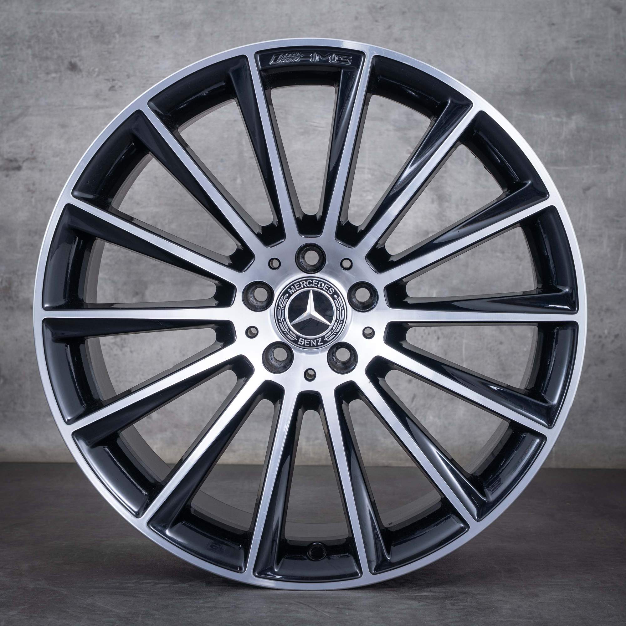 Original letní kola Mercedes Benz GLC 43 AMG 20" X253 C253 A2534011900 A2534012700 černá lesklá soustružená
