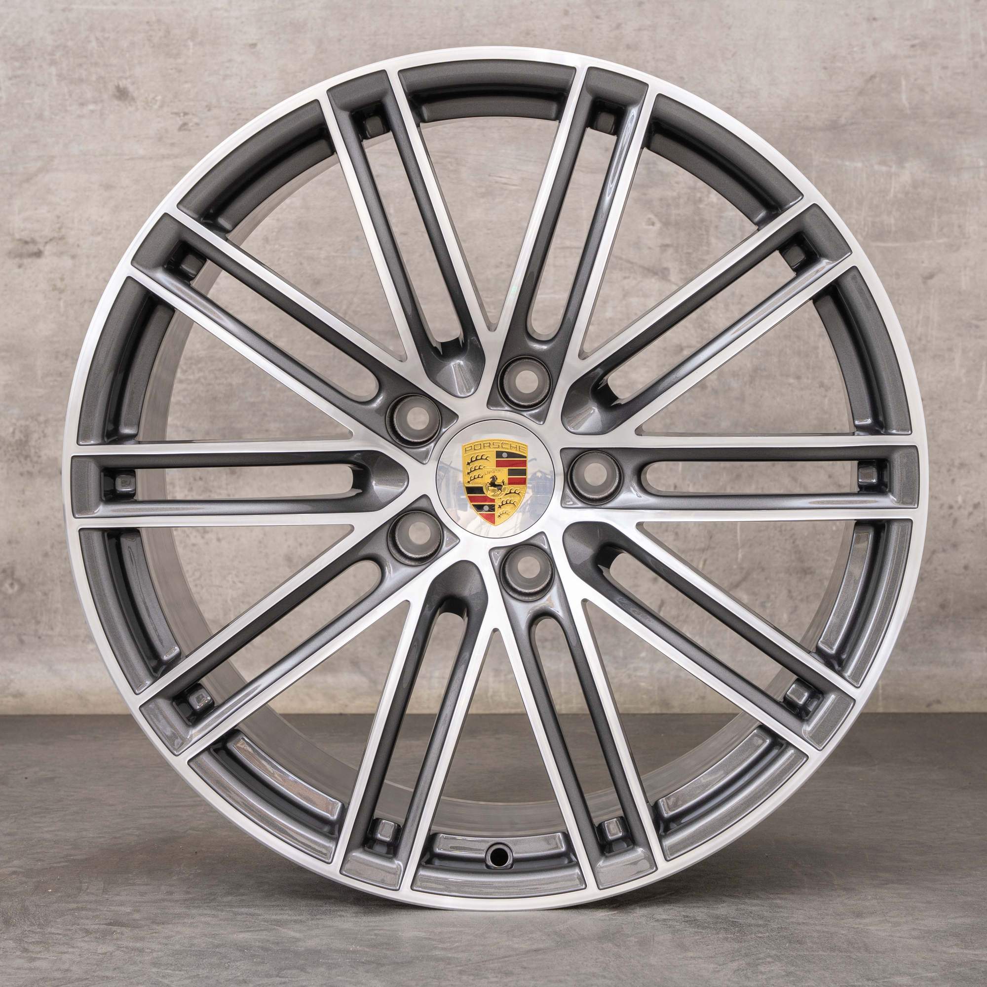 Oryginalne Felgi Porsche Boxster Cayman 718 20 cali 982 Styling 911 Turbo 982601025F 982601025G tytanowe polerowane NOWE