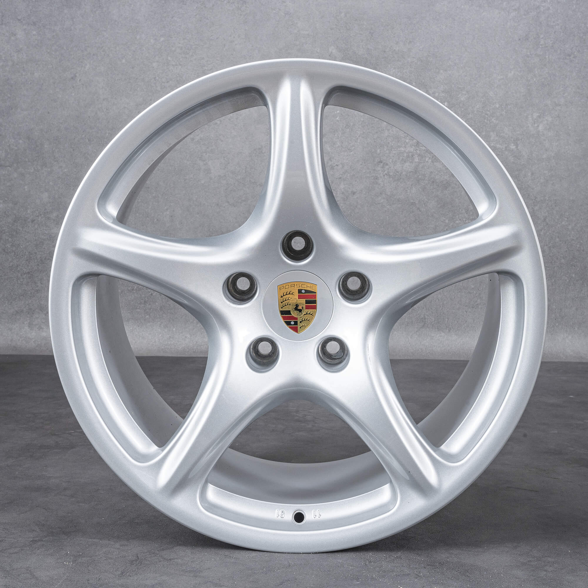 1x Cerchio originale Porsche da 19 pollici 997 in alluminio 11J x ET51 99736216203