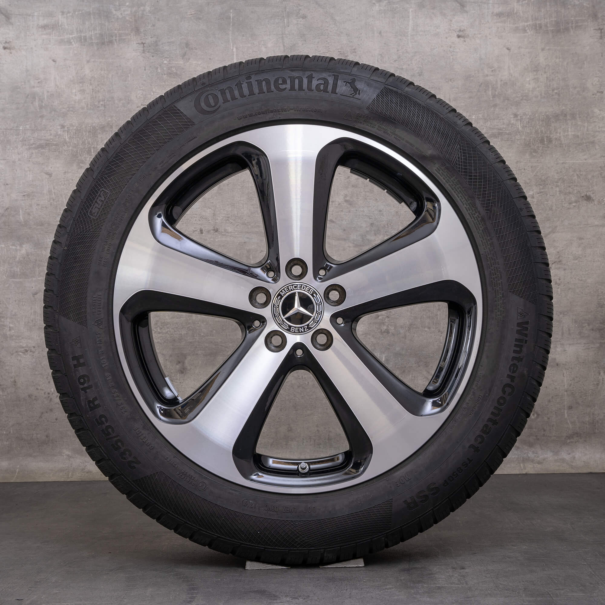 Alkuperäiset Mercedes Benz GLC & 43 AMG talvirenkaat 19 tuuman X253 C253 vanteet A2534011000 musta kiillotettu käännetty