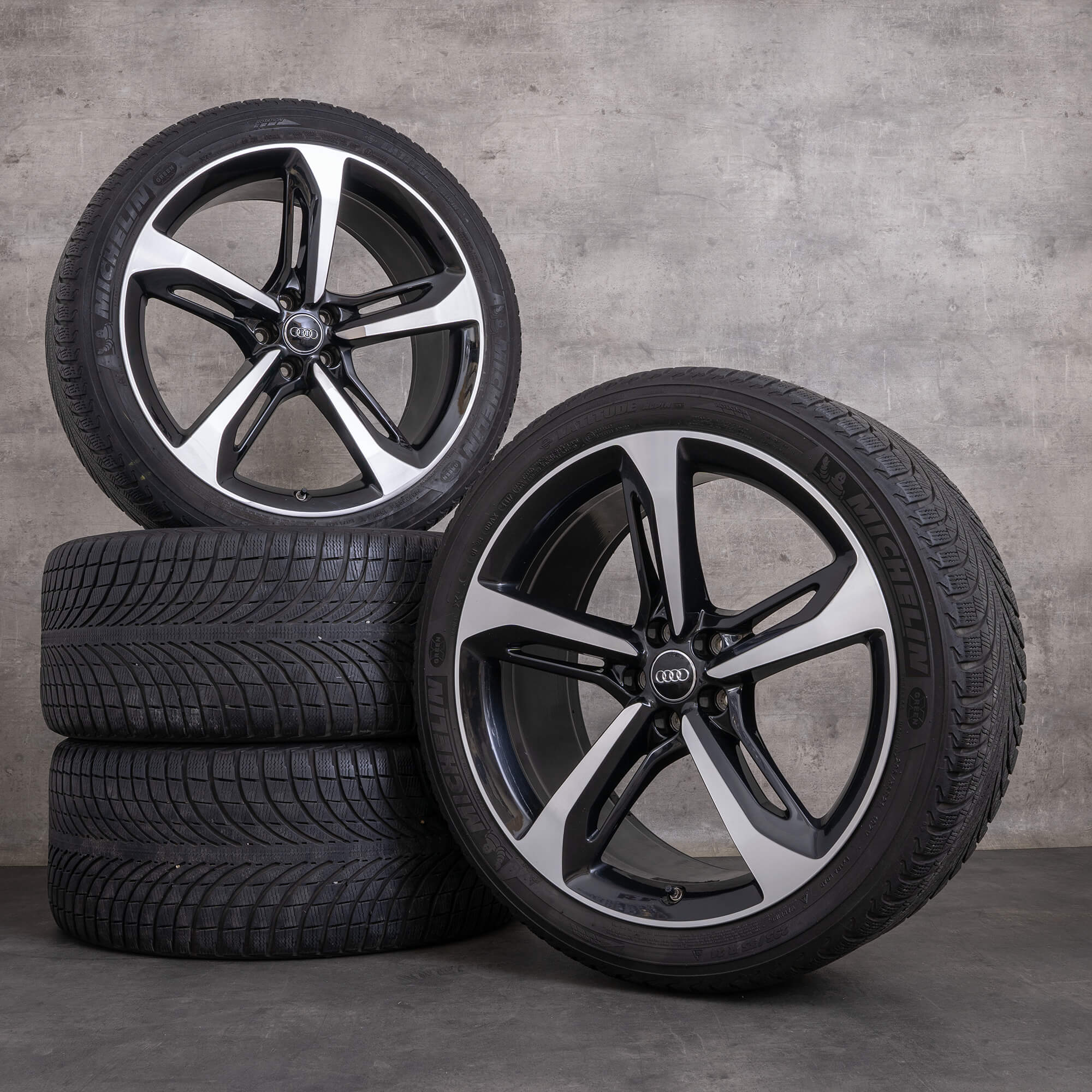Original Audi Q7 SQ7 Winterräder 21 Zoll 4M Felgen 4M0601025AB schwarz glanzgedreht