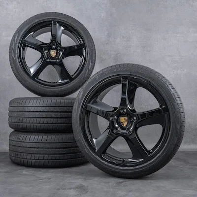 Original Porsche Cayenne 955 957 wheels with summer tires