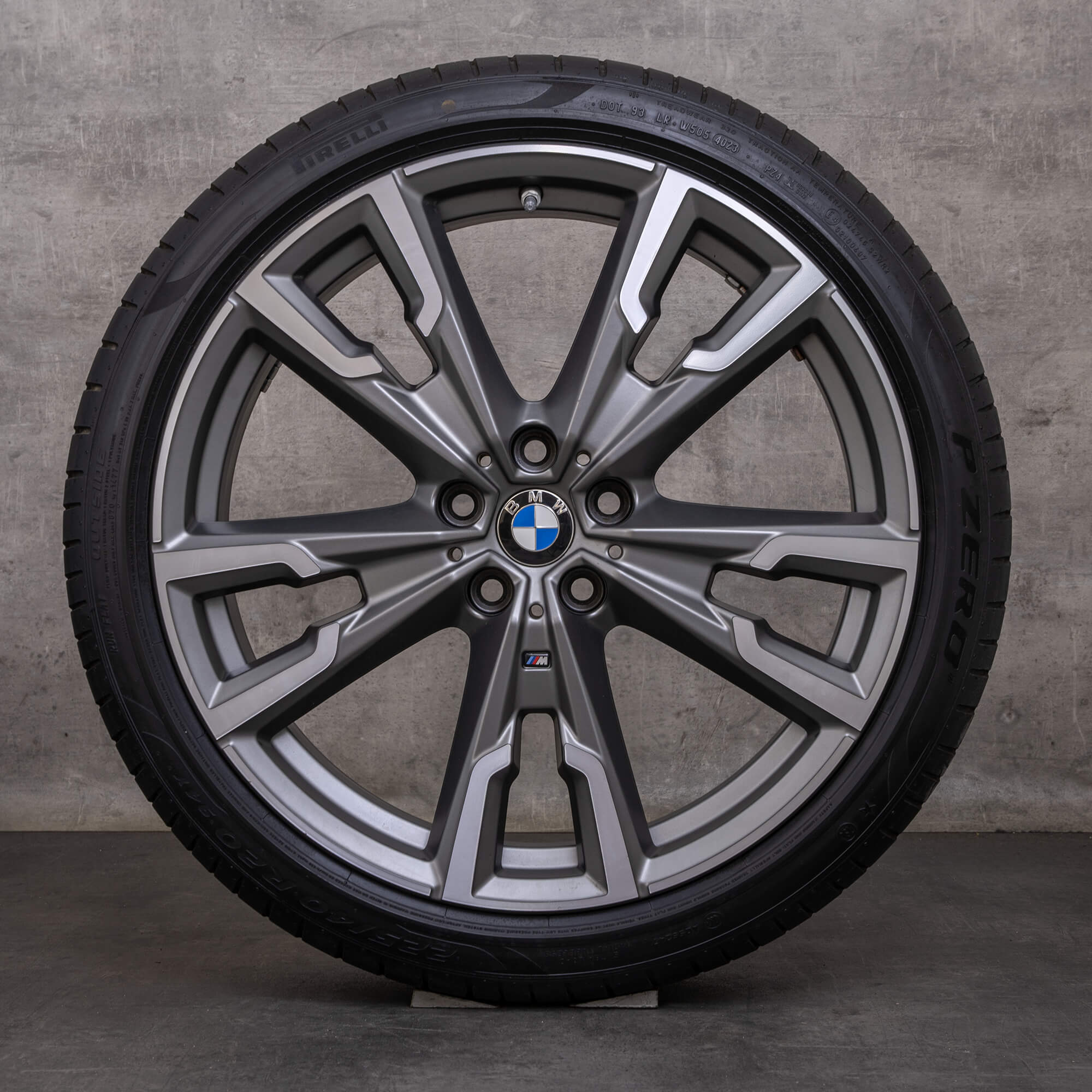 Originale BMW X1 X2 felger 20 tommers F48 F39 sommerhjul styling 721 M 8064569 orbit grå matt blank dreid