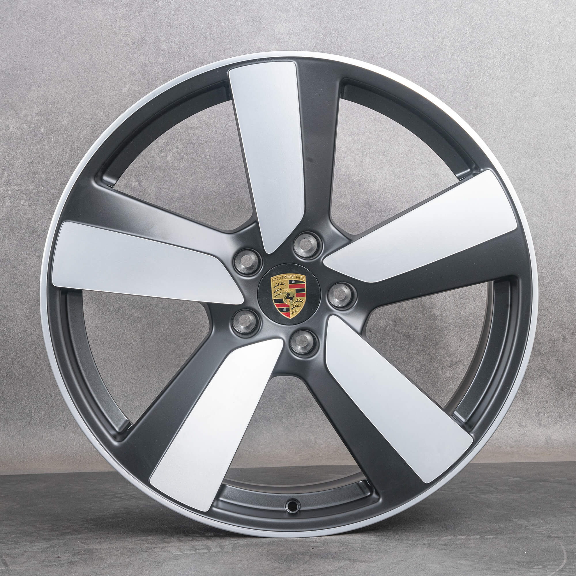Alkuperäiset Porsche Macan Electric vanteet 22 tuuman H2 95C601025BH 95C601025BJ musta satiinikiillotettu UUSI