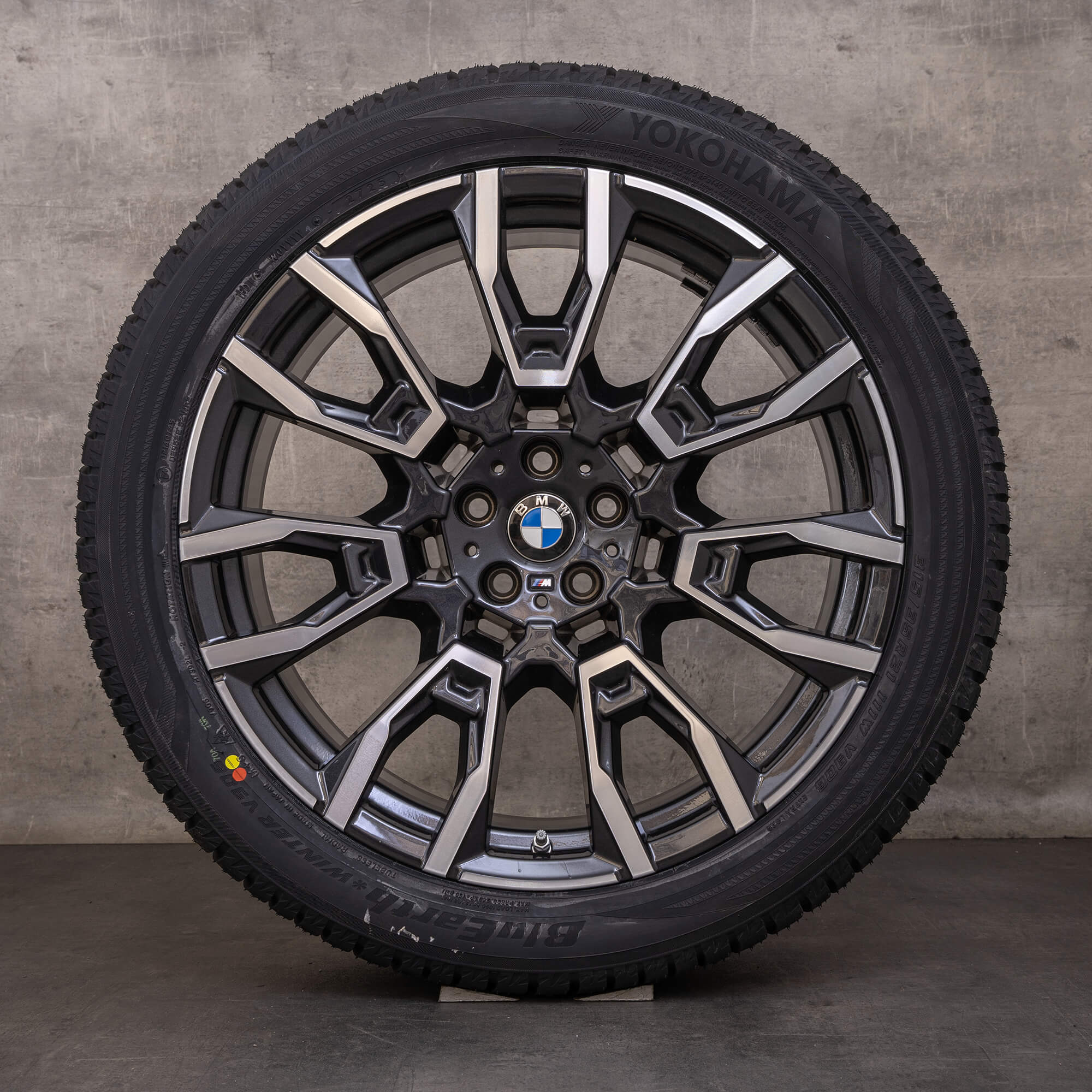 Original BMW X5 X6 ruedas de invierno 21 pulgadas G05 G06 llantas estilo 915 M 6856023 6856024 órbita gris brillante volvió NUEVO