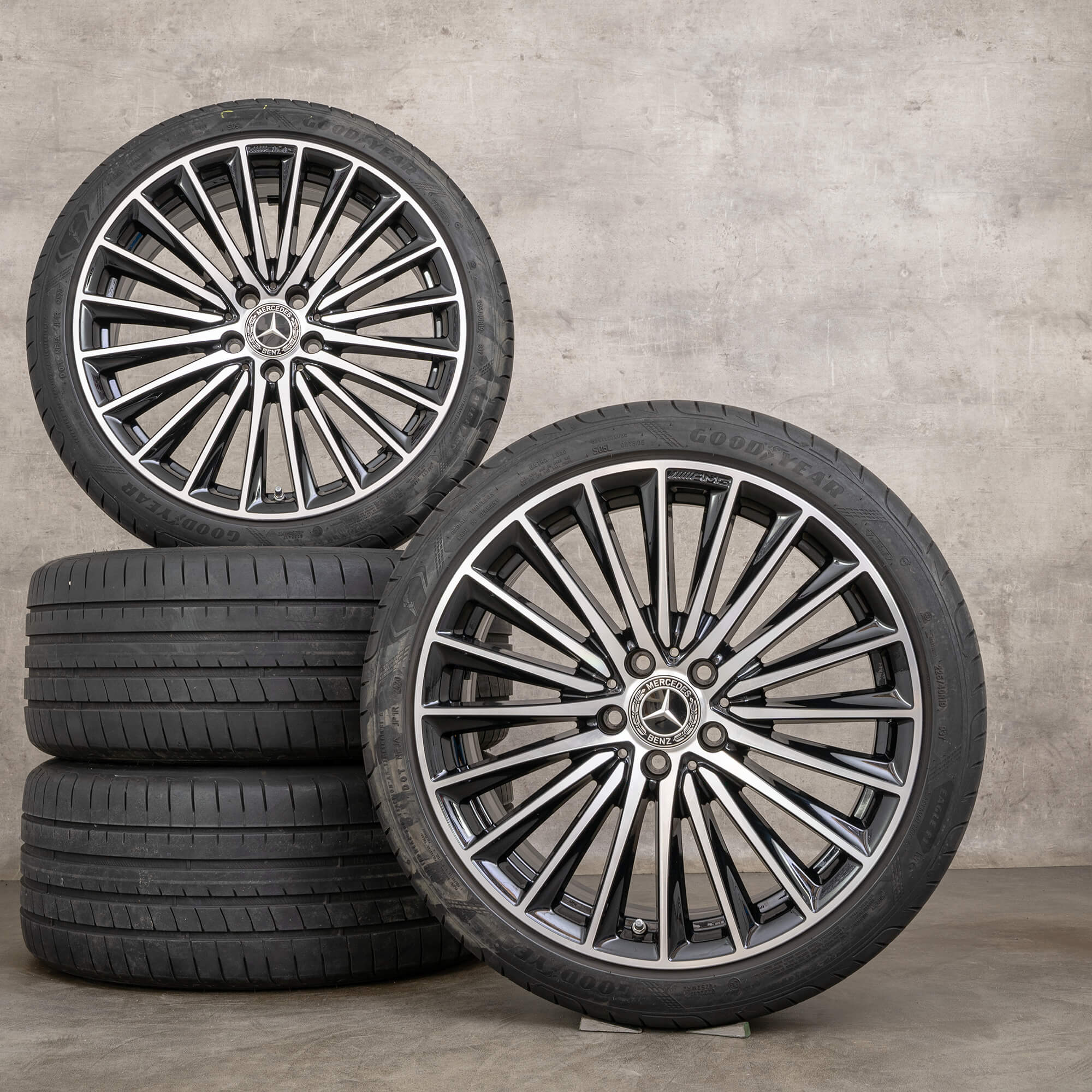 Original Mercedes Benz Clase C AMG llantas 19 pulgadas W206 S206 de verano A2064011900 A2064012000 neumáticos negro