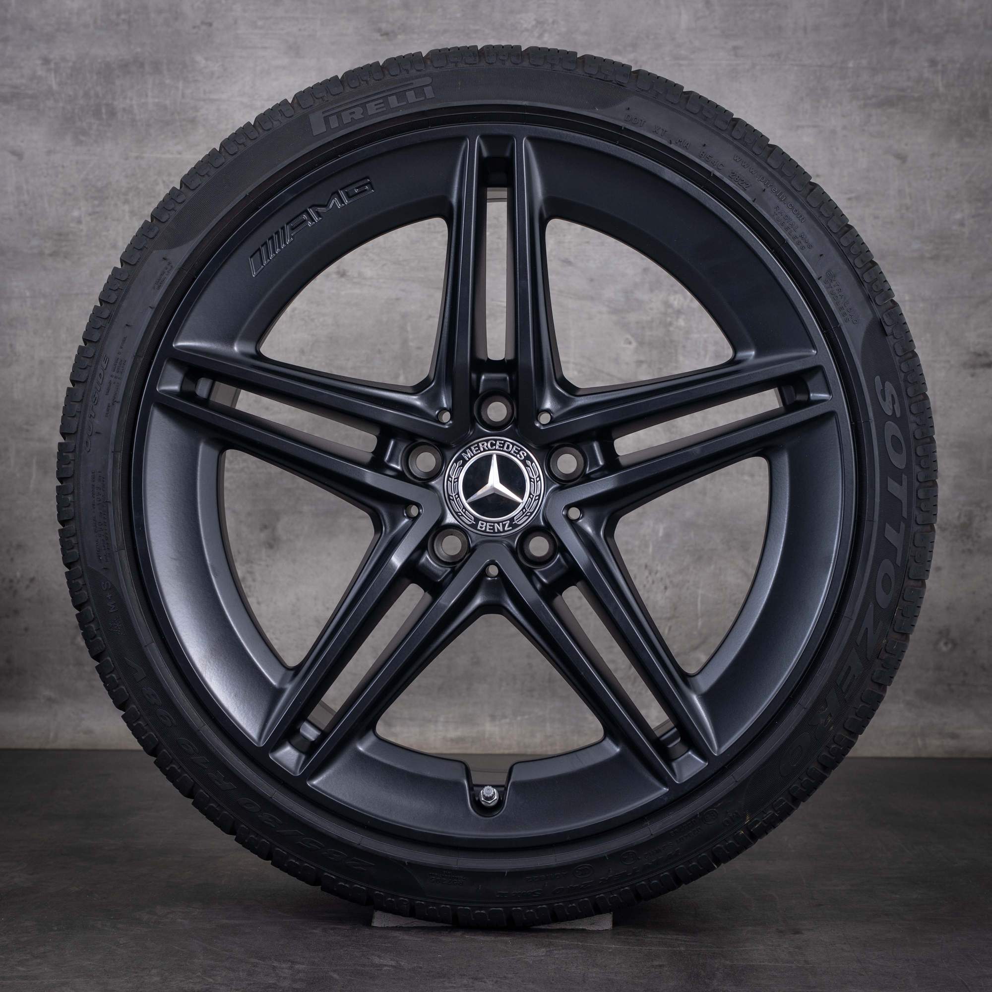 Original Mercedes Benz C-Klasse C63 & S AMG Winterräder 19 Zoll C205 A205 Felgen A2054012001 A2054012101 schwarz matt