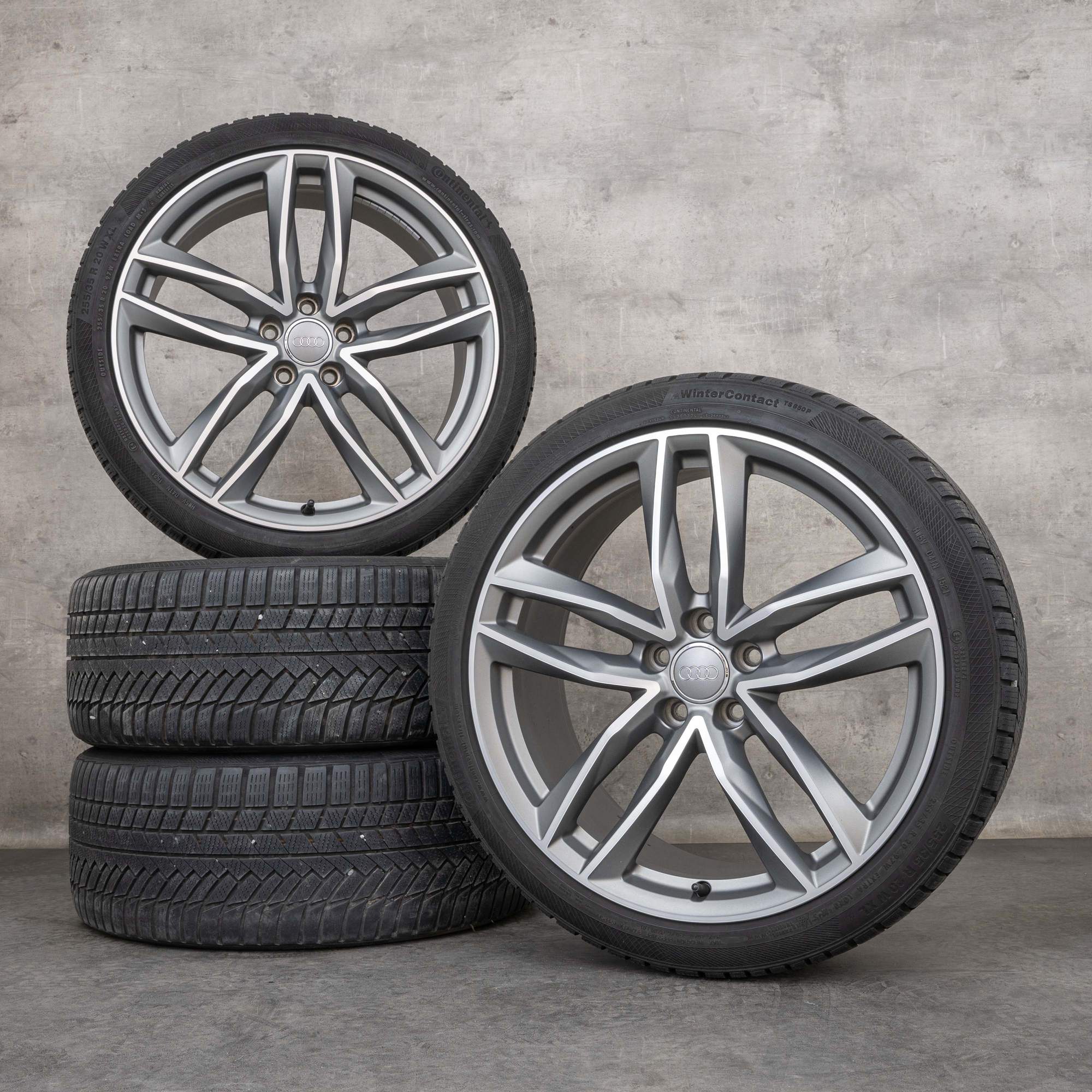 Oem Audi A6 S6 jantes 20 pouces 4G C7 pneus été 4G9601025N titane mat poli