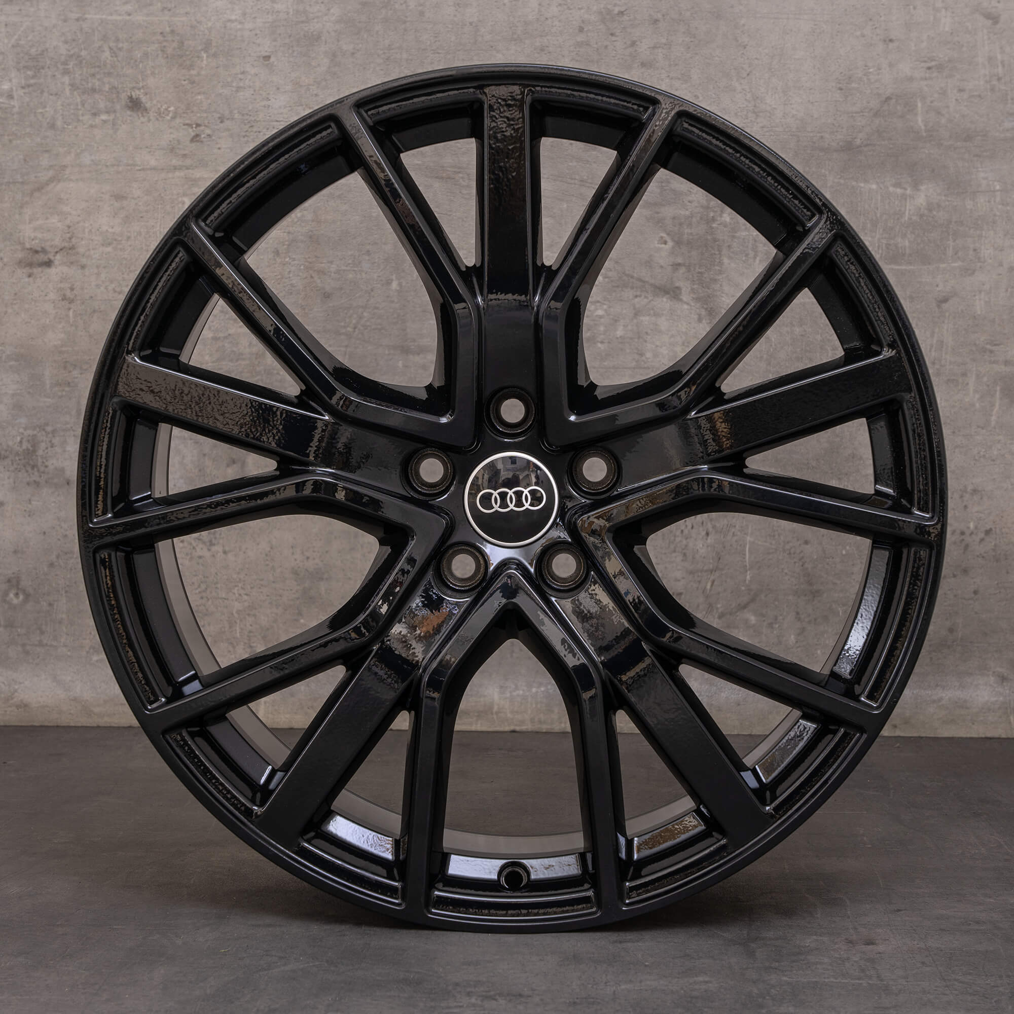 Original Audi A6 S6 Felgen 20 Zoll 4K C8 Sommerräder 4K0601025AB schwarz glanz