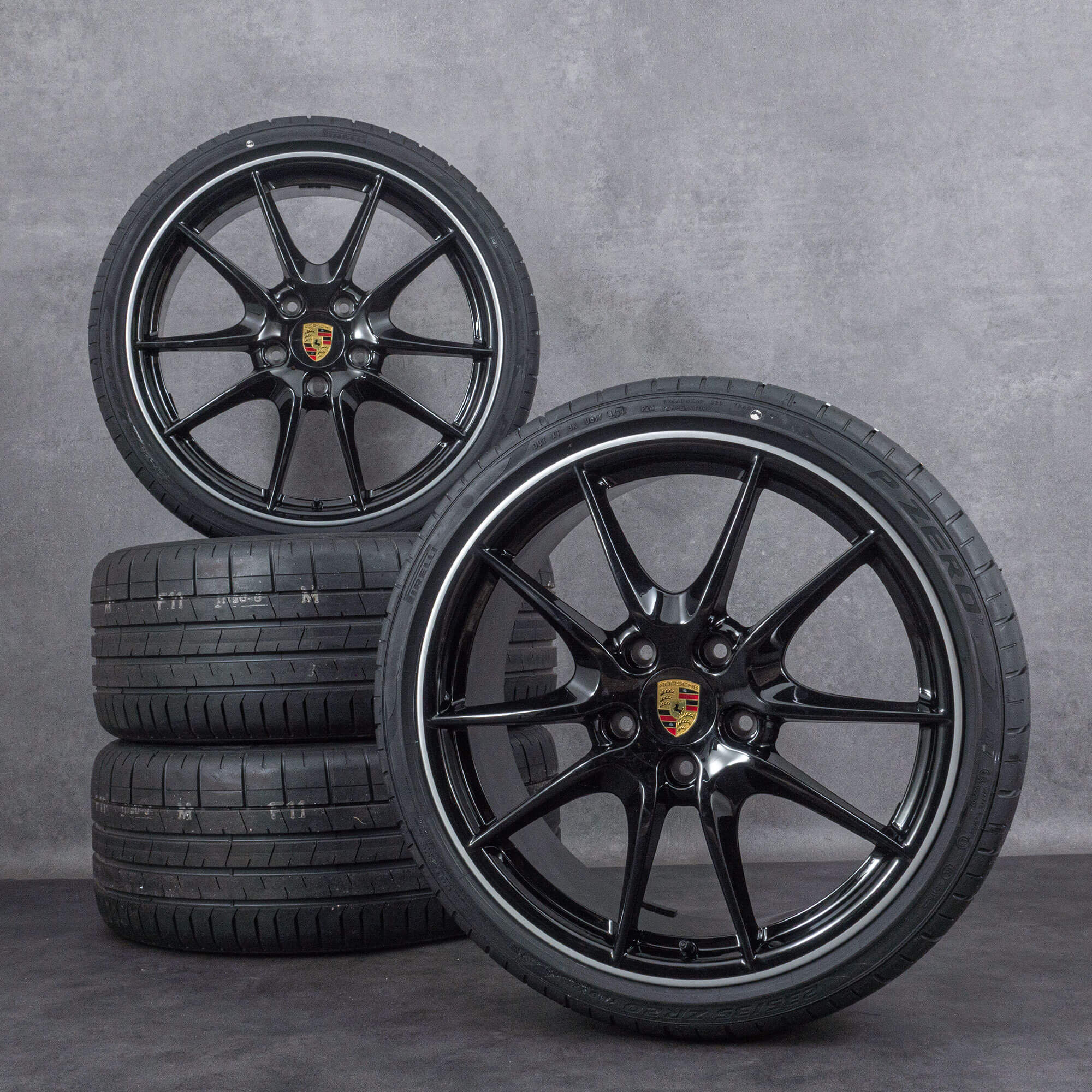 Originale Porsche 20 tommer 981 Boxster Cayman S III sommerdæk fælge NYT