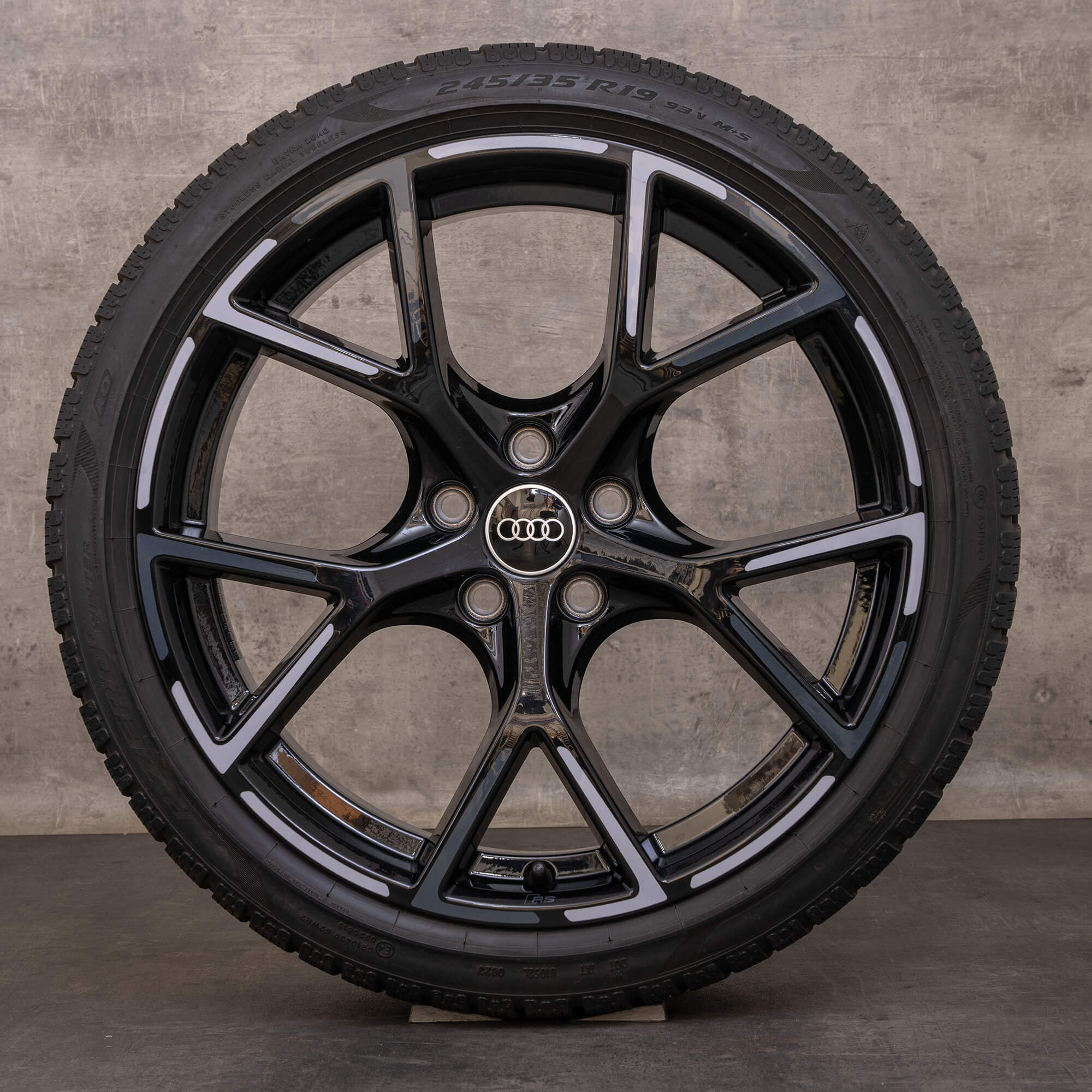 Alkuperäiset Audi RS3 talvirenkaat 19 tuuman 8Y RS vanteet 8Y0601025BP 8Y0601025BQ musta hopea kiiltävä