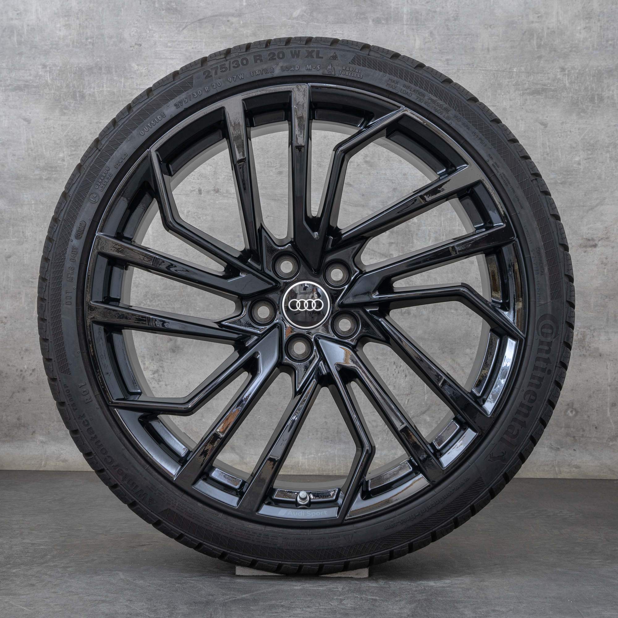 Originale Audi RS4 RS5 vinterhjul 20 tommer B9 8W F5 felger 8W0601025FT svart blank