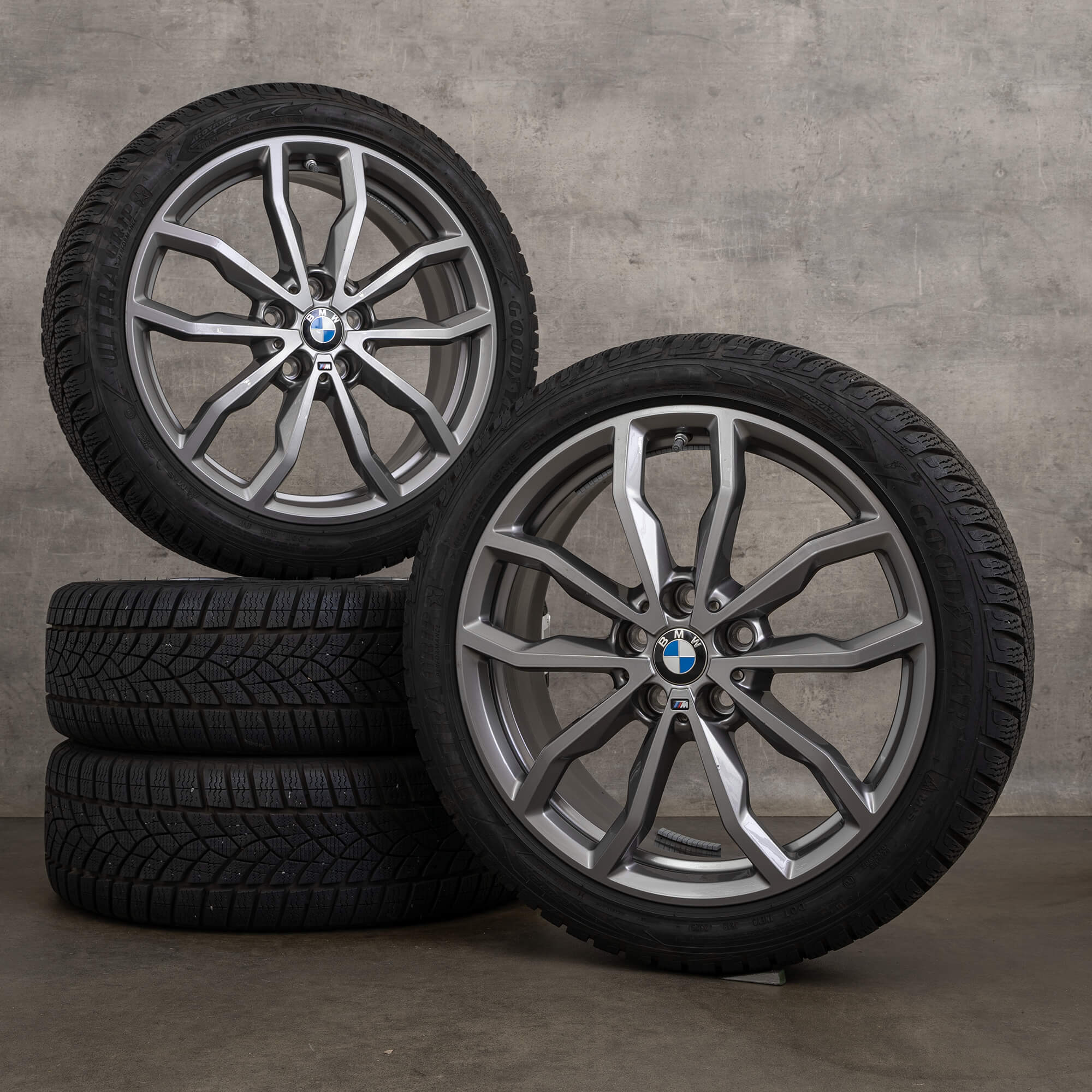Jantes hiver d'origine BMW X1 X2 18 pouces F48 F39 jantes style 771 M 6877550 gris ferrique