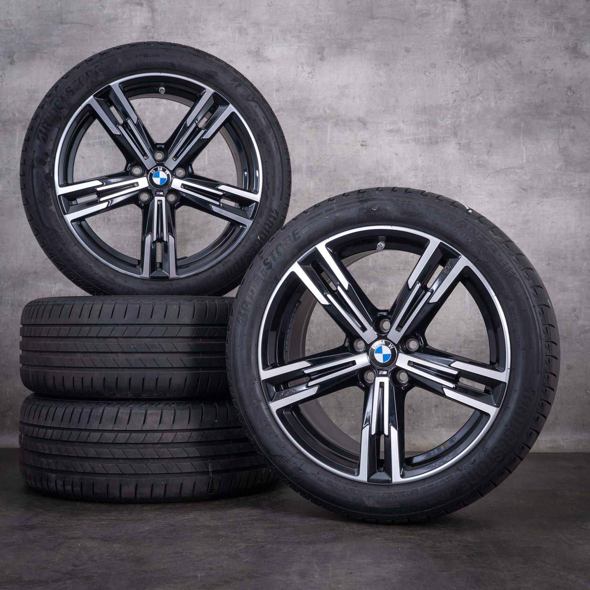 Orijinal BMW 2 Serisi 3 Serisi 4 Serisi Jantlar 18 inç G20 G21 G22 G23 G42 Coupé Yaz Lastikleri Styling 848 M 8746631 8746632 jet black elmas kesim finişli