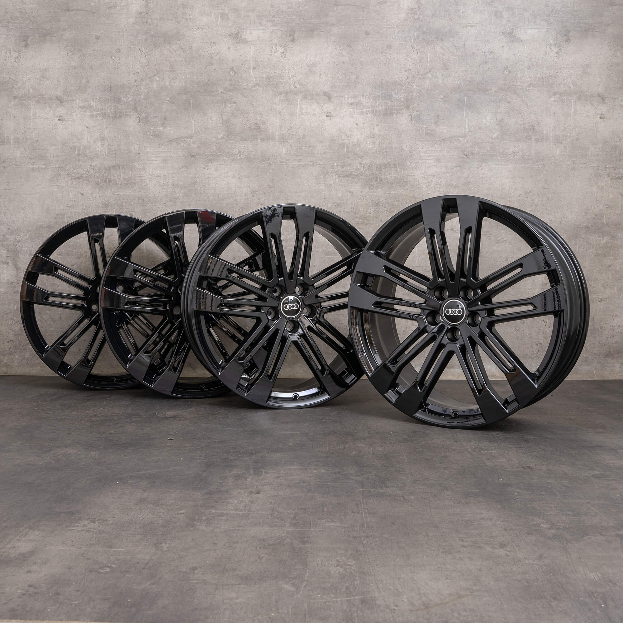 Llantas Audi Q5 SQ5 originales de aluminio 21 pulgadas FY 80A601025AC negro brillante