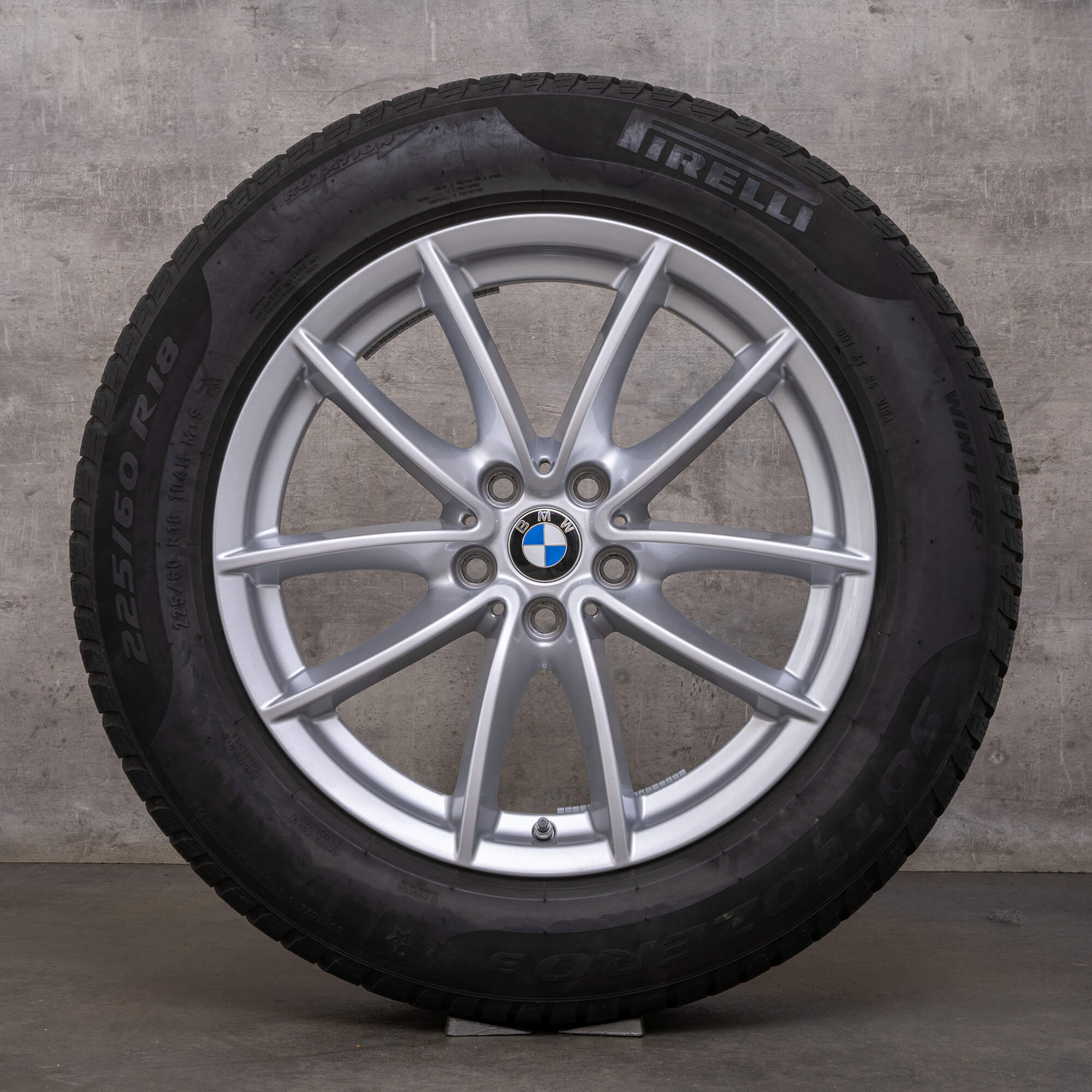 Originale BMW X3 X4 ruote invernali OEM 18 pollici G01 G02 cerchi styling 617 6880047 argento