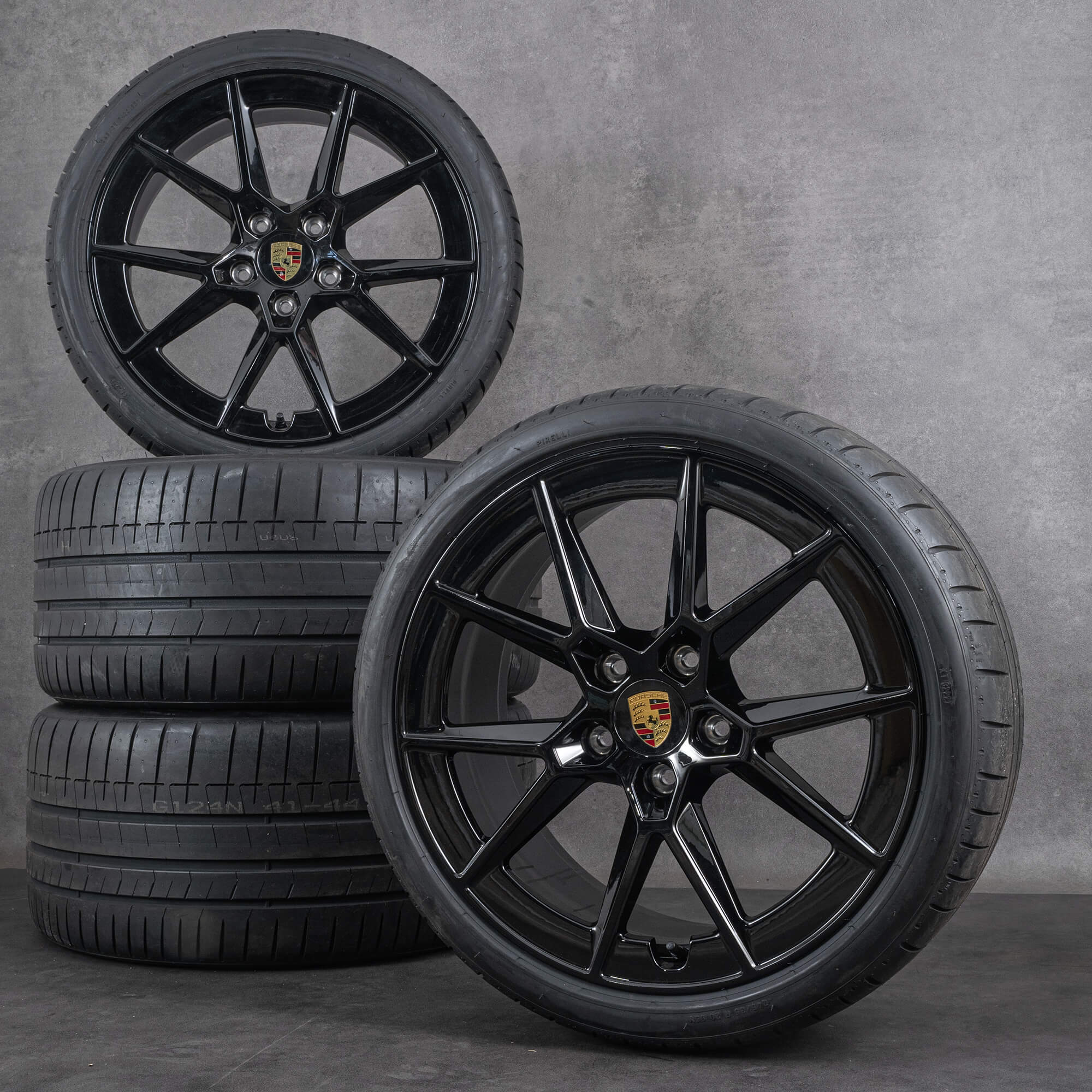 Originales Porsche 911 ruedas de invierno 20 21 pulgadas 992 II Facelift Carrera S Design GTS C4 C2 llantas 992601025BJ 992601025BK negro alto brillo