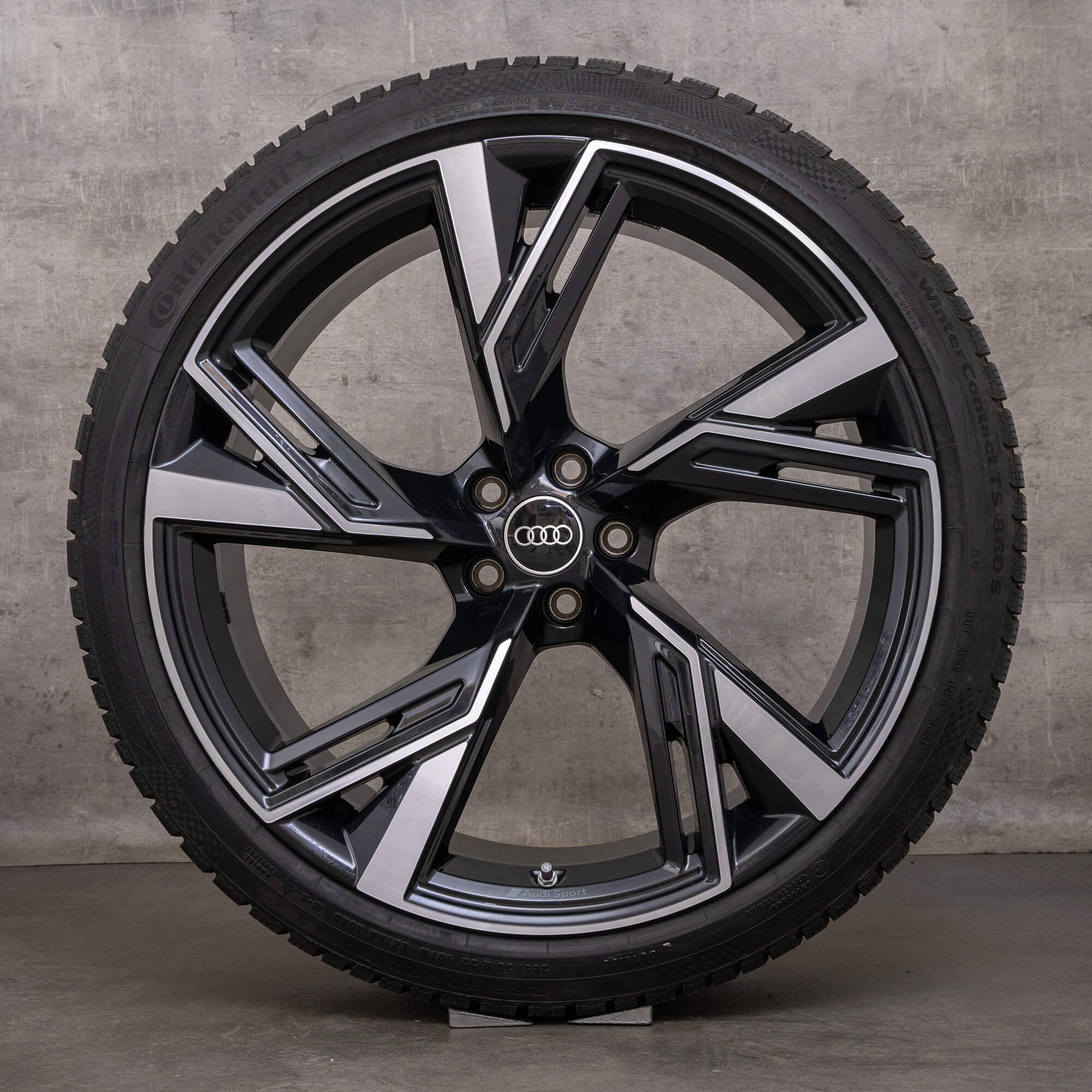 Original Audi RS6 RS7 Roues d'hiver 22 pouces 4K C8 F2 Jantes Trapez 4K0601025BL noir brillant