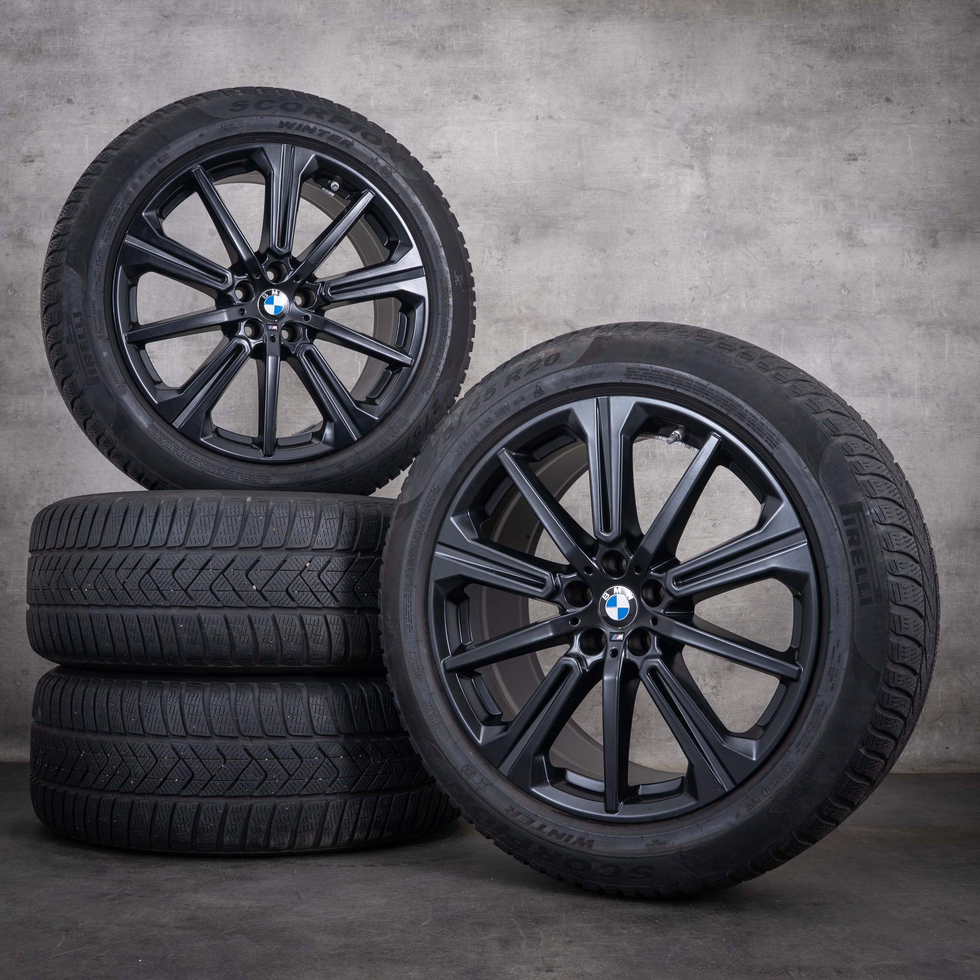 Originální zimní kola BMW X5 X6 20 palců G05 G06 disky Styling 748 M 6883765 matná černá