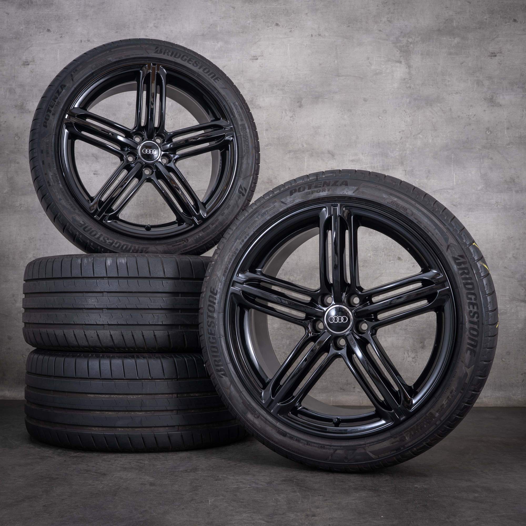 Original Audi A8 S8 Winterräder 20 Zoll 4N D5 Felgen 4H0601025T schwarz glanz