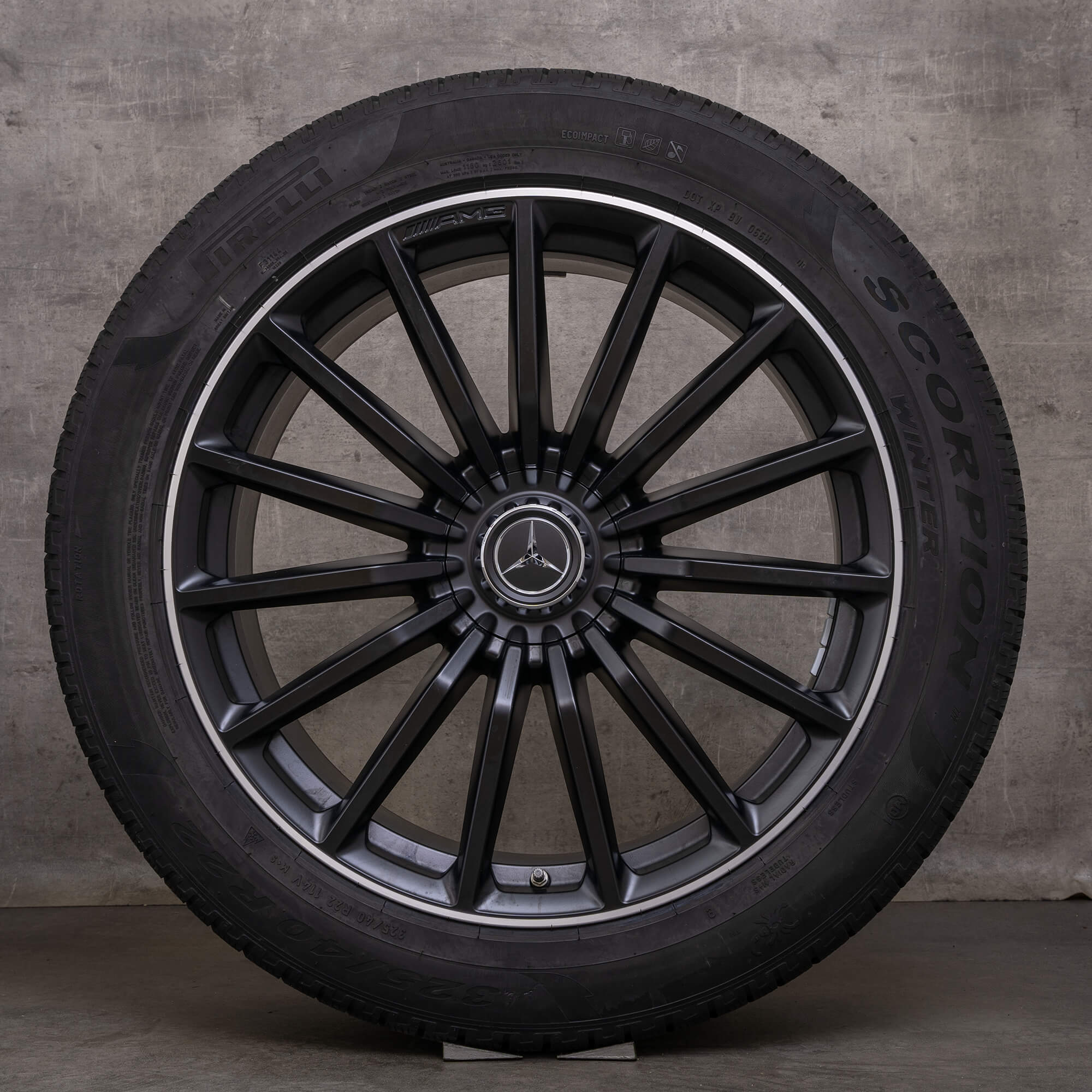 Llantas de invierno originales AMG Mercedes Benz GLS 63 22 pulgadas X167 A1674018300 A1674018400 negro mate alto brillo