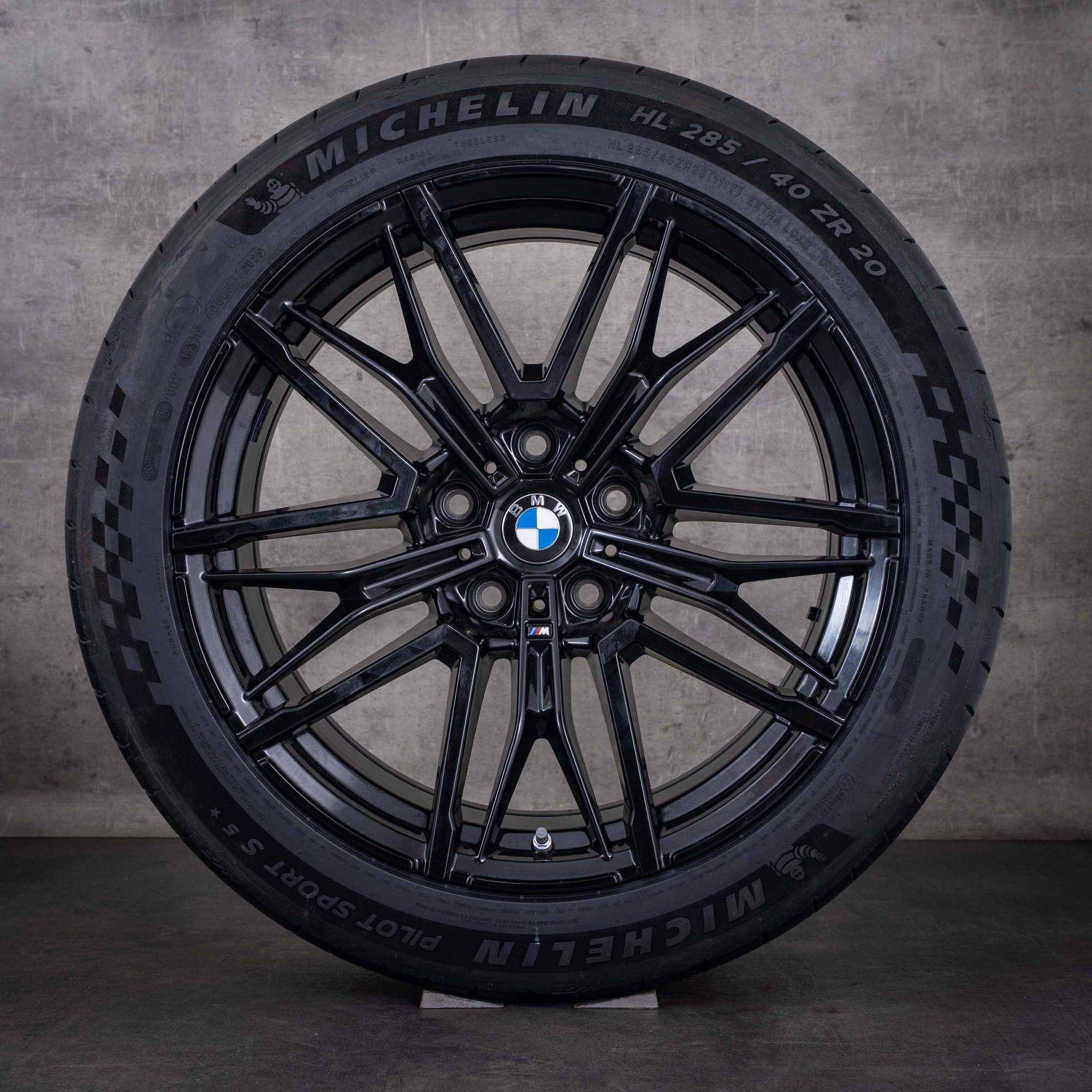 Originale BMW M5-felger 20–21 tommer G90 G99 sommerhjul Styling 951 M 7884272 7884273 jet black
