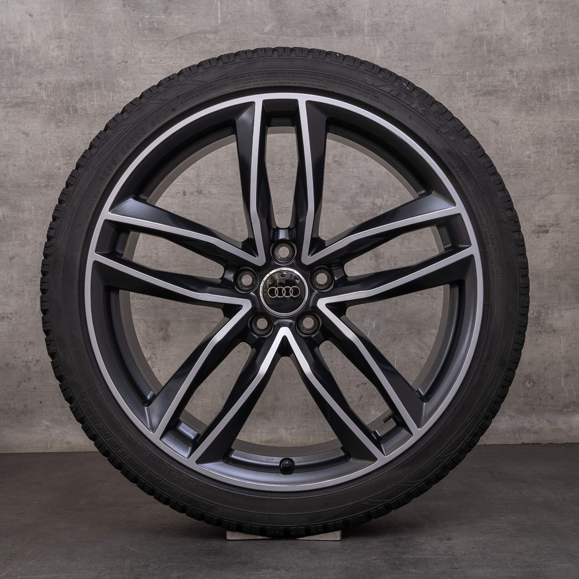 Alkuperäiset Audi A6 S6 vanteet 20 tuuman 4G C7 kesäpyörät 4G9601025N musta hopea matta