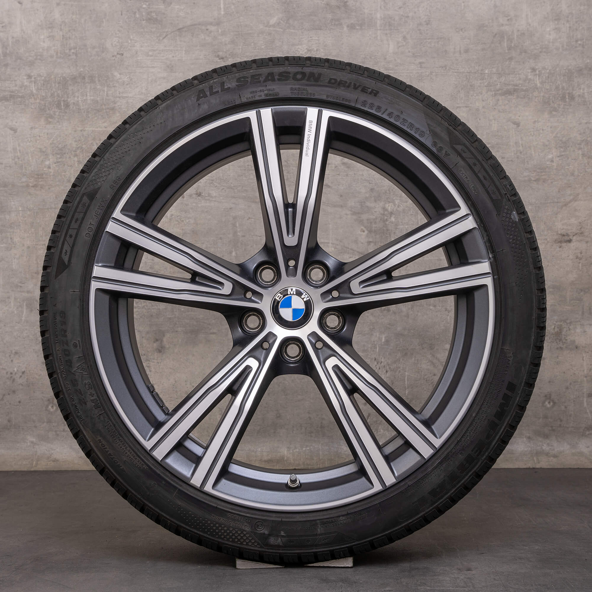 Original BMW serie 2 3 4 llantas 19 pulgadas G20 G21 G22 G23 G42 Coupe neumáticos para todo tipo de clima estilo 793i 8089896 8089897 gris férrico brillante torneado