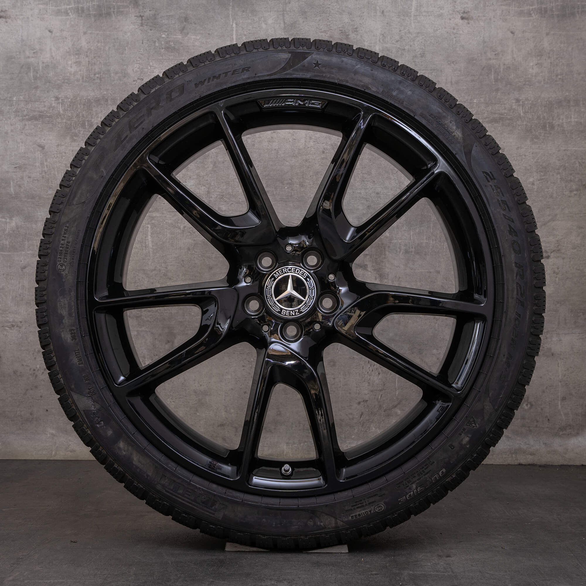 Oryginalał Mercedes Benz GLC 43 AMG koła zimowe 21 cali felgi X253 A2534012000 A2534012800 czarny błyszczący
