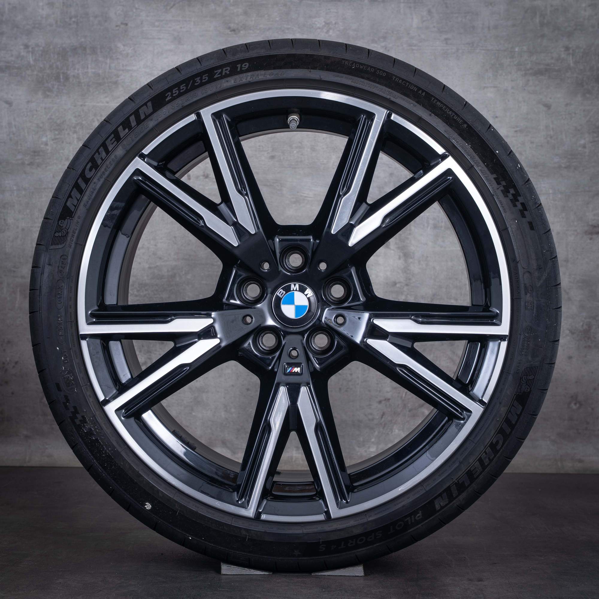 Original BMW 2er Winterräder 19 Zoll G42 Coupe Felgen Styling 893 M 1543823 1543824 jet black uni front glanzgedreht