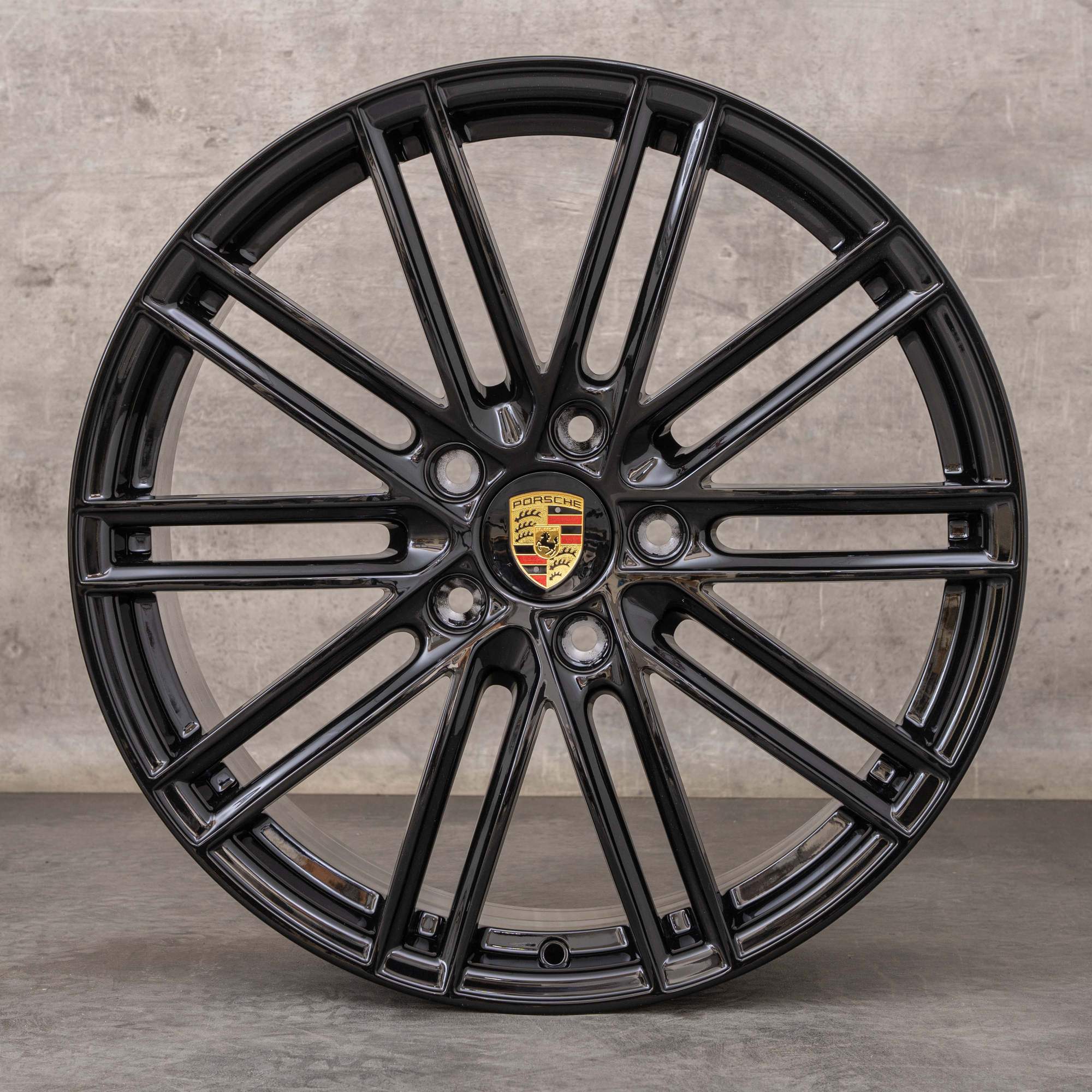 Oryginalne felgi Porsche Boxster Cayman 718 20 cali 982 Styling 911 Turbo 982601025F 982601025AF czarny połysk NOWOŚĆ