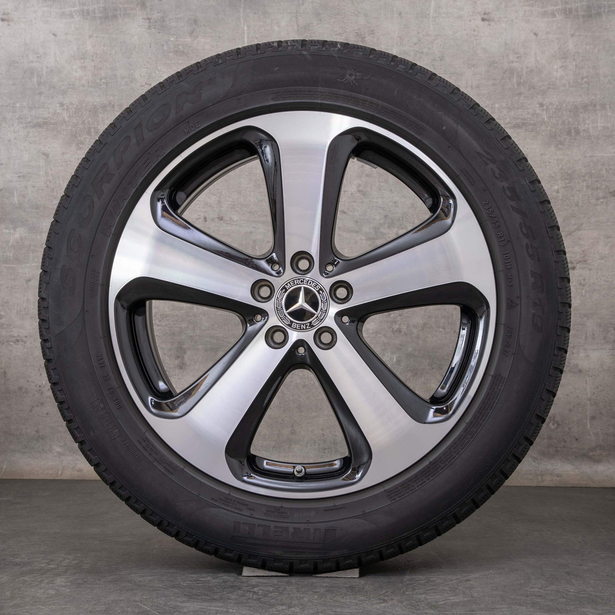 Oryginał Mercedes Benz GLC & 43 AMG koła zimowe 19 cali X253 C253 Felgi A2534011000 czarne Polerowane