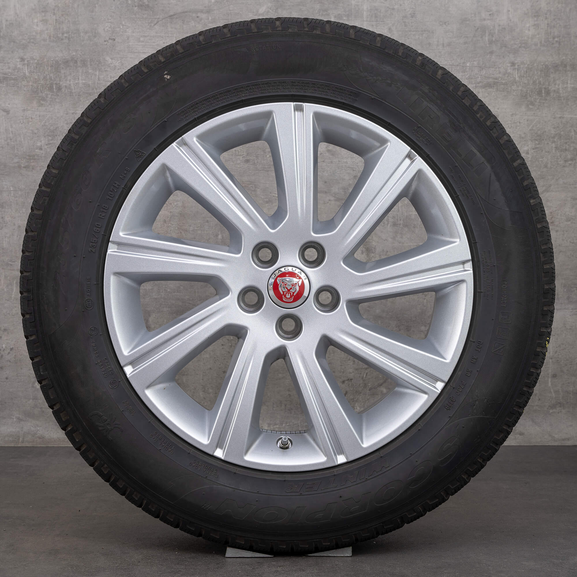 Jaguar 18 inch rims E-Pace X540 winter wheels tires J9C3-1007-BA
